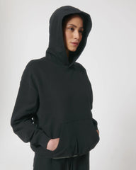 Hoodie Bio-Baumwolle Stanley/Stella Cooper zum Personalisieren - Schwarz