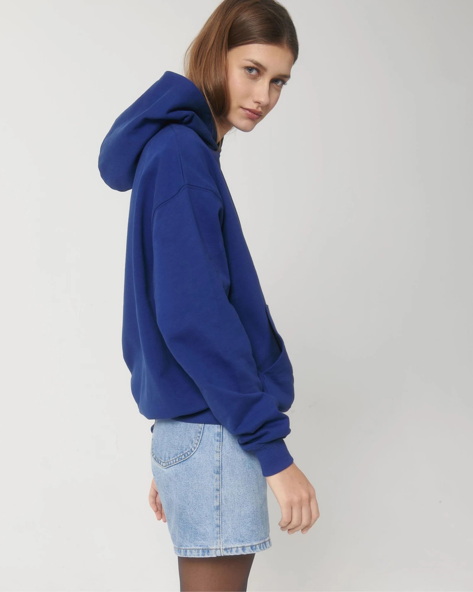 Hoodie Bio-Baumwolle Stanley/Stella Cooper zum Personalisieren - Arbeiter Blau