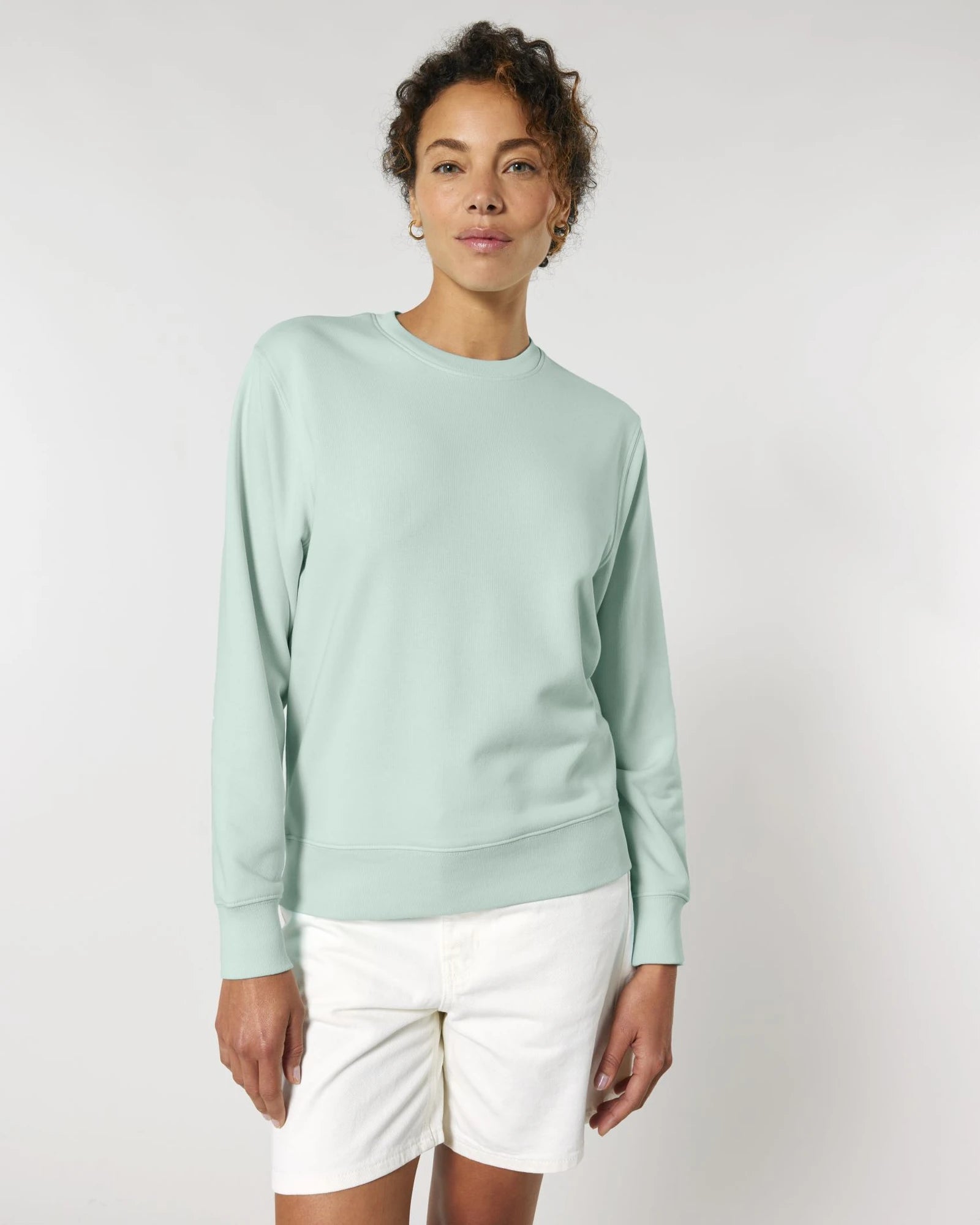 Sweatshirt Bio-Baumwolle Stanley/Stella Matcher zum Personalisieren - Karibisches Blau