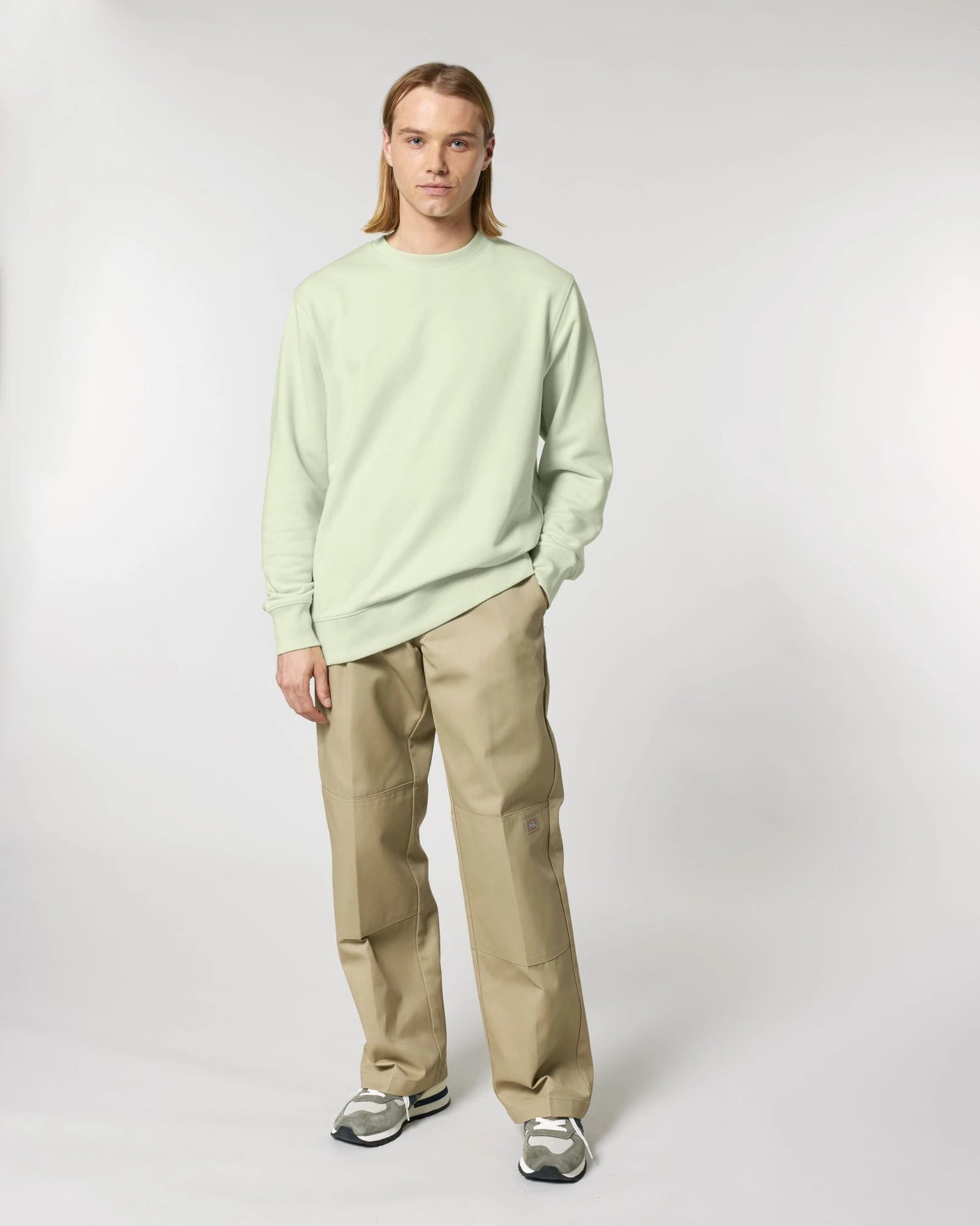 Sweatshirt Bio-Baumwolle Stanley/Stella Matcher zum Personalisieren - Stängelgrün
