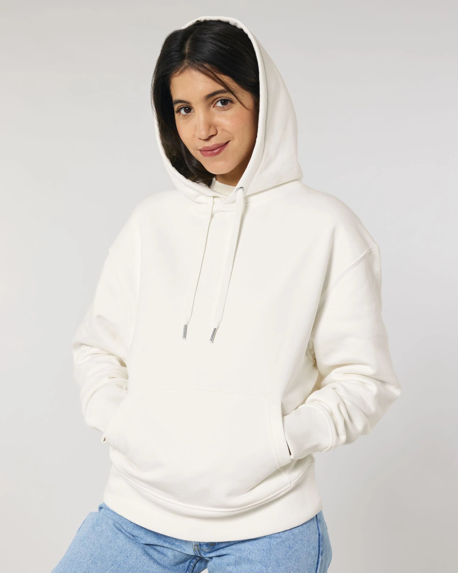 Hoodie Bio-Baumwolle Stanley/Stella Slammer zum Personalisieren - Cremeweiß
