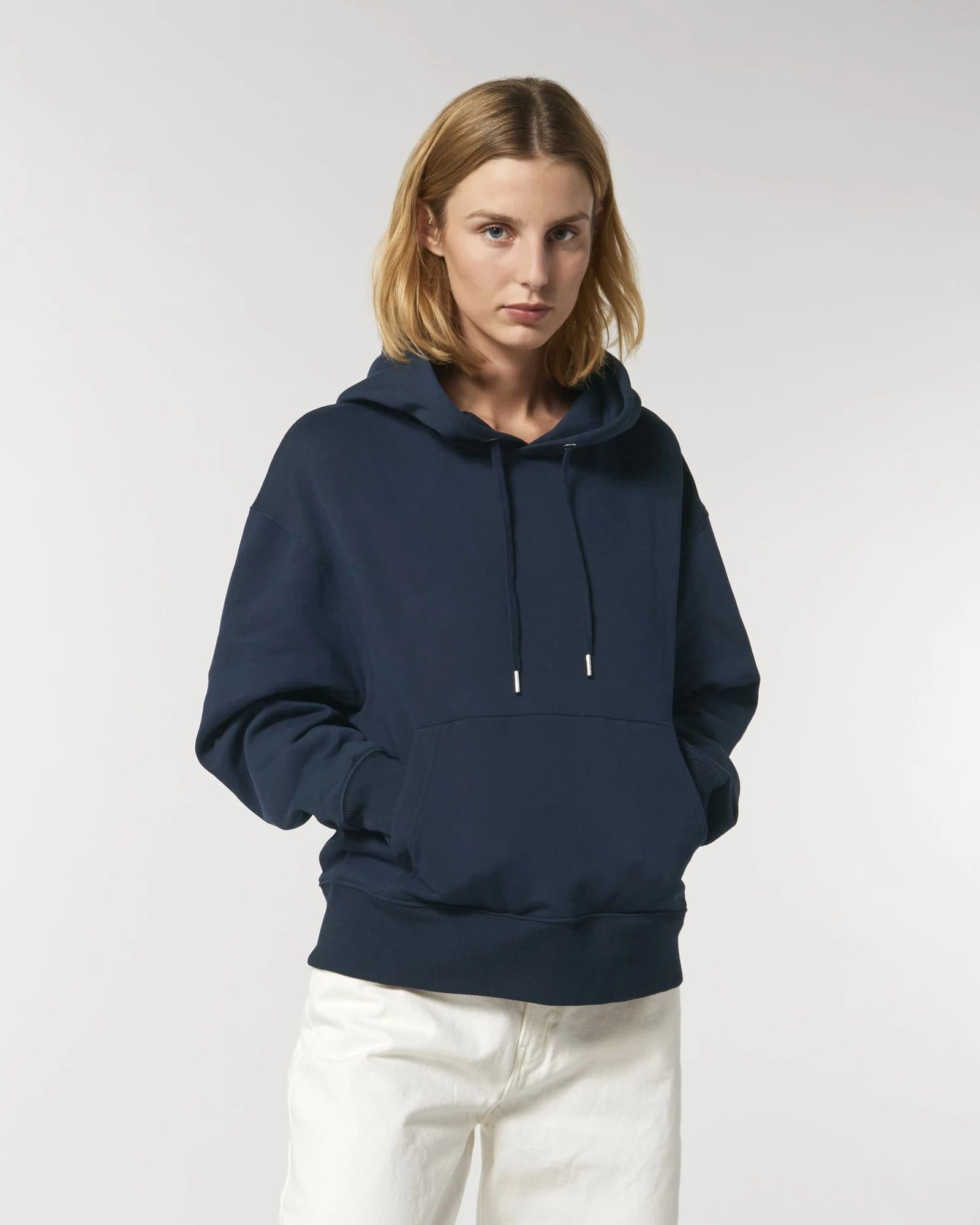 Hoodie Oversized Bio-Baumwolle Stanley/Stella Slammer zum Personalisieren - Französische Marine