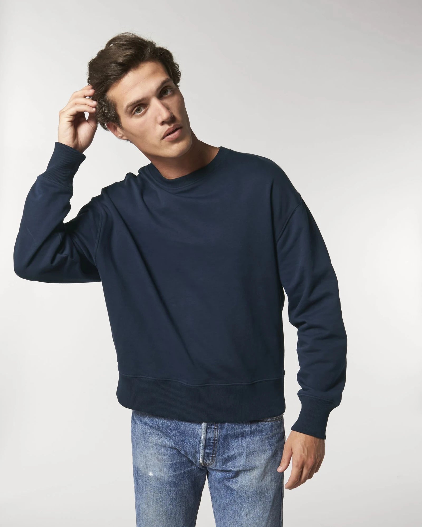Sweatshirt Bio-Baumwolle Stanley/Stella Radder zum Personalisieren - Französische Marine
