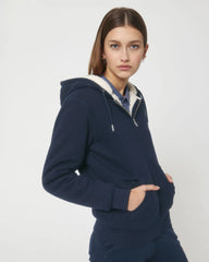 Sweatshirt zippbar Bio-Baumwolle Stanley/Stella Hygger zum Personalisieren - Französische Marine