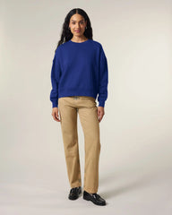 Sweatshirt Bio-Baumwolle Stanley/Stella Alma zum Personalisieren - Arbeiter Blau