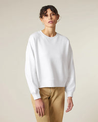 Sweatshirt Bio-Baumwolle Stanley/Stella Alma zum Personalisieren - Weiß