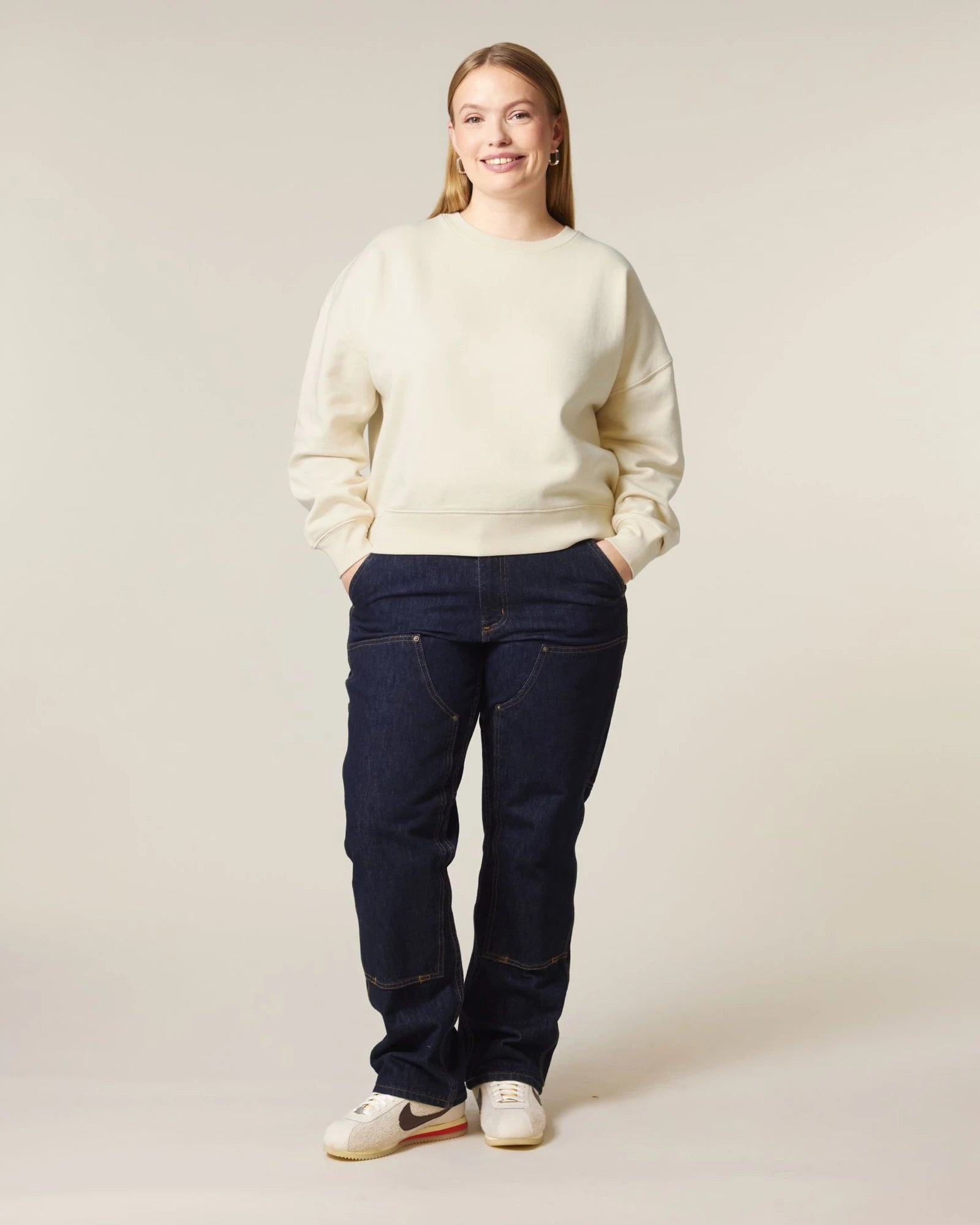 Sweatshirt Bio-Baumwolle Stanley/Stella Alma zum Personalisieren - Naturroh
