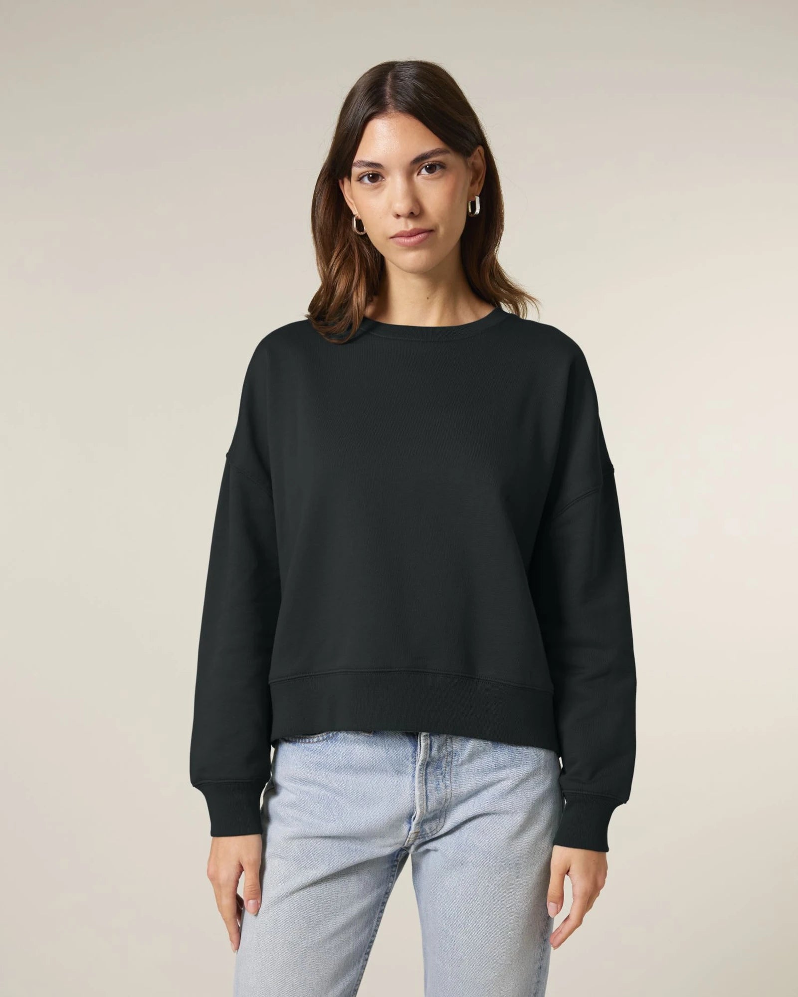 Sweatshirt Bio-Baumwolle Stanley/Stella Alma zum Personalisieren - Schwarz