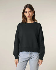 Sweatshirt Bio-Baumwolle Stanley/Stella Alma zum Personalisieren - Schwarz