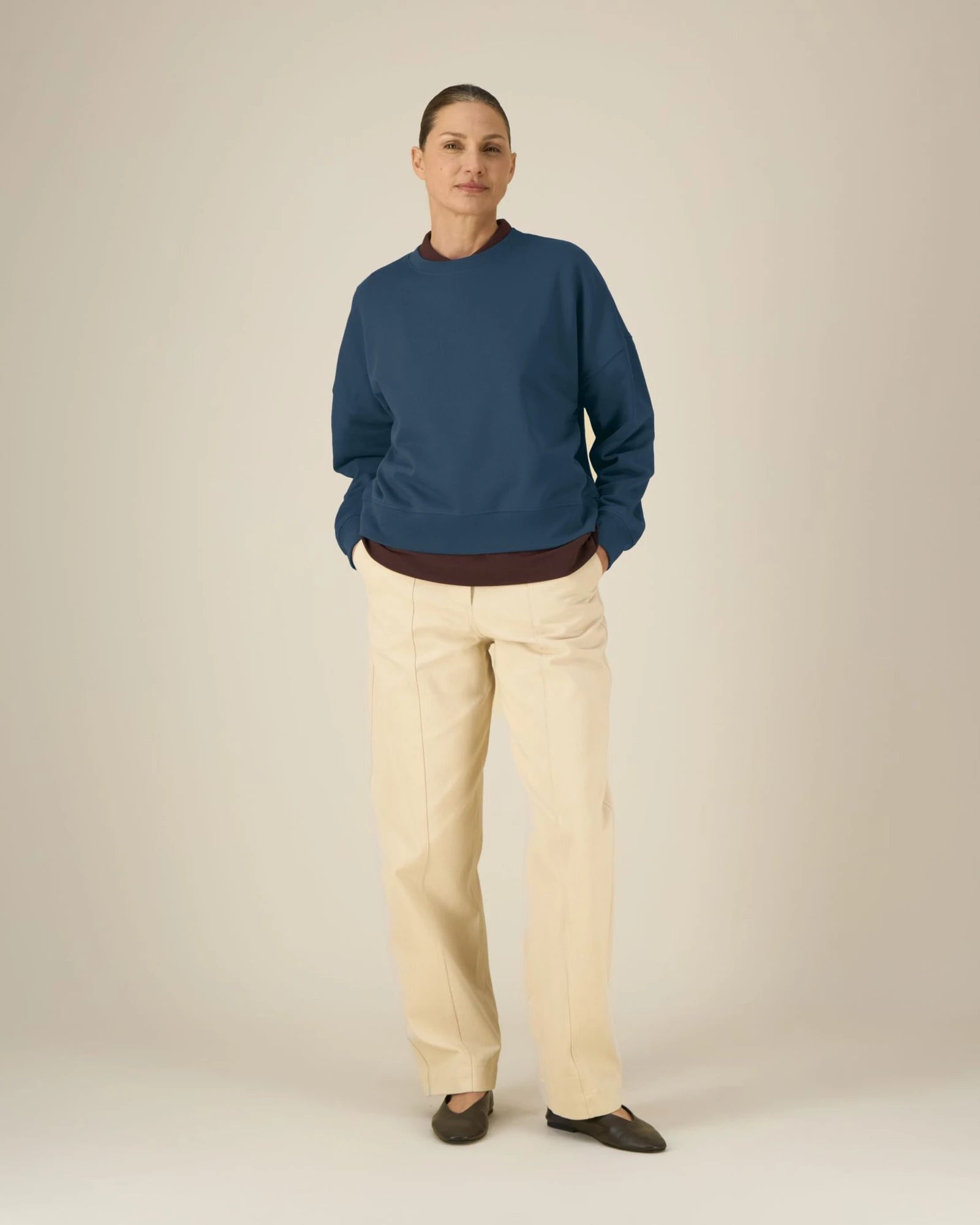 Sweatshirt Bio-Baumwolle Stanley/Stella Alma zum Personalisieren - Tiefes Teal