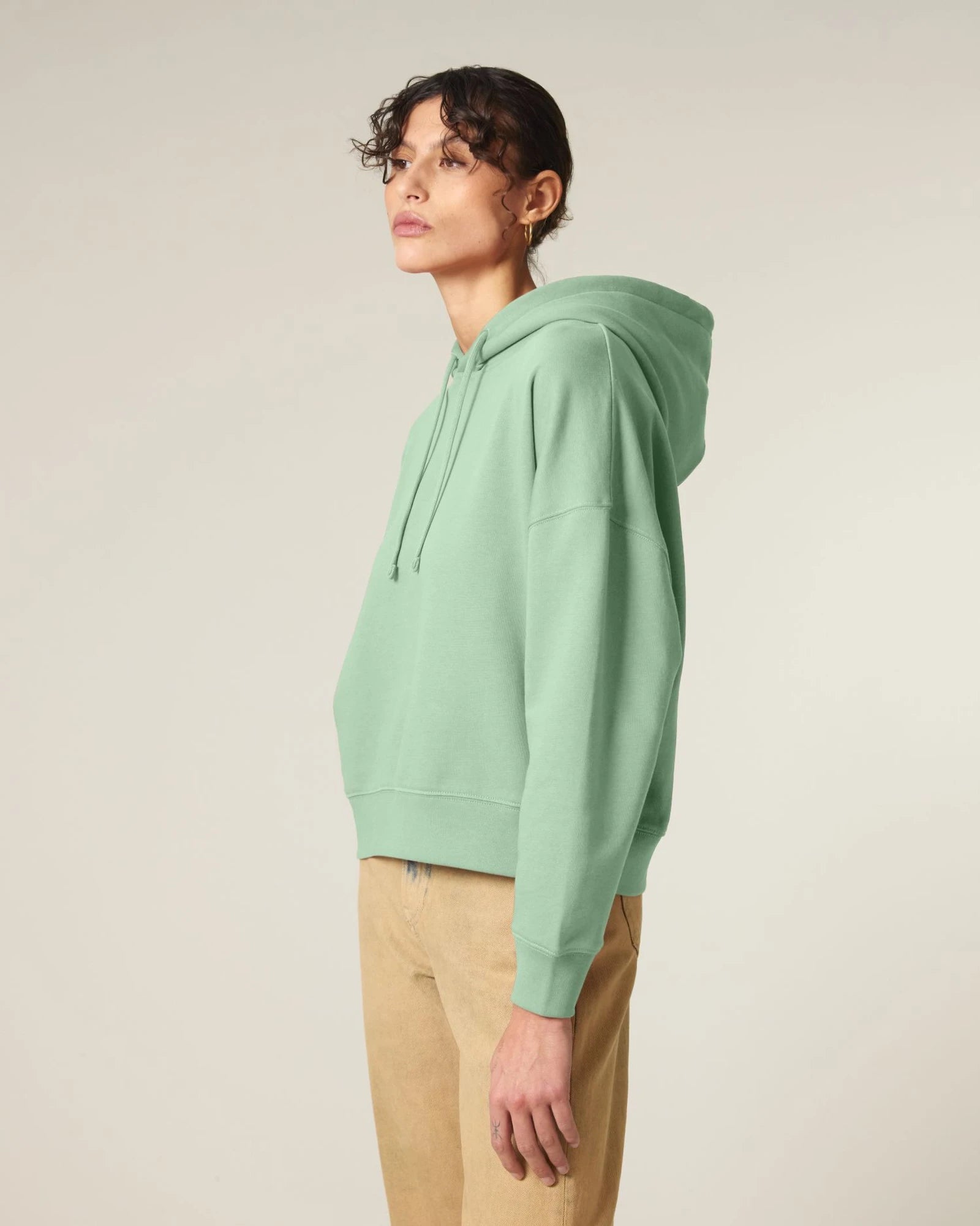 Hoodie Bio-Baumwolle Stanley/Stella Nora zum Personalisieren - Nebel Jade