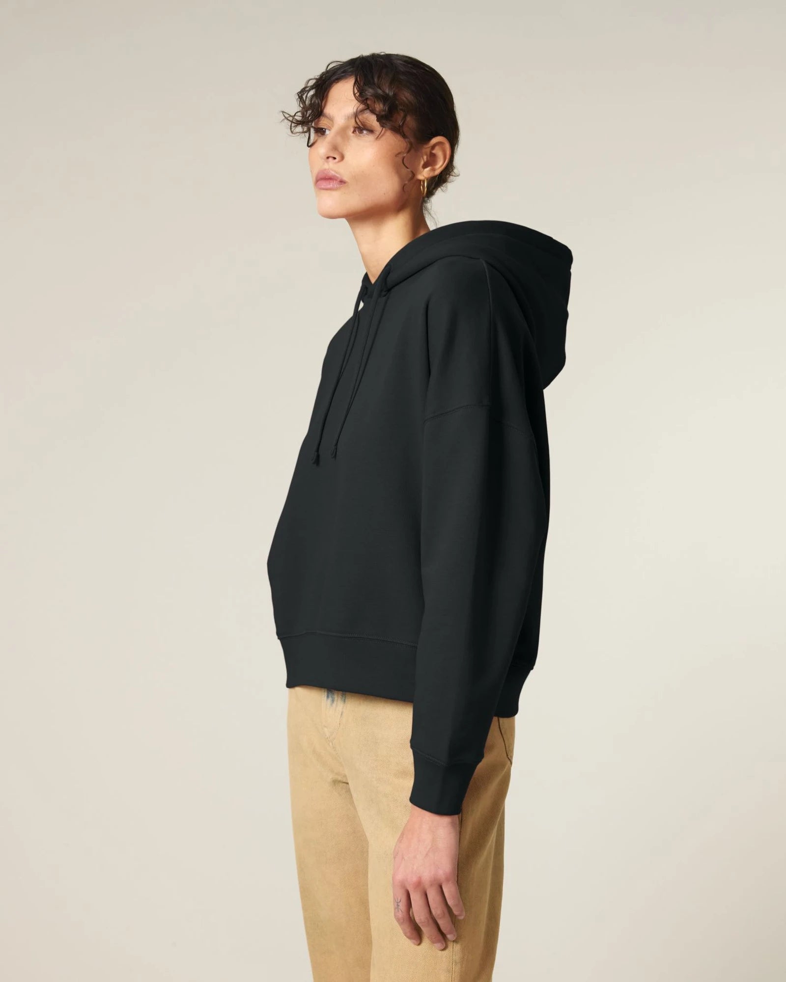 Hoodie Bio-Baumwolle Stanley/Stella Nora zum Personalisieren - Schwarz