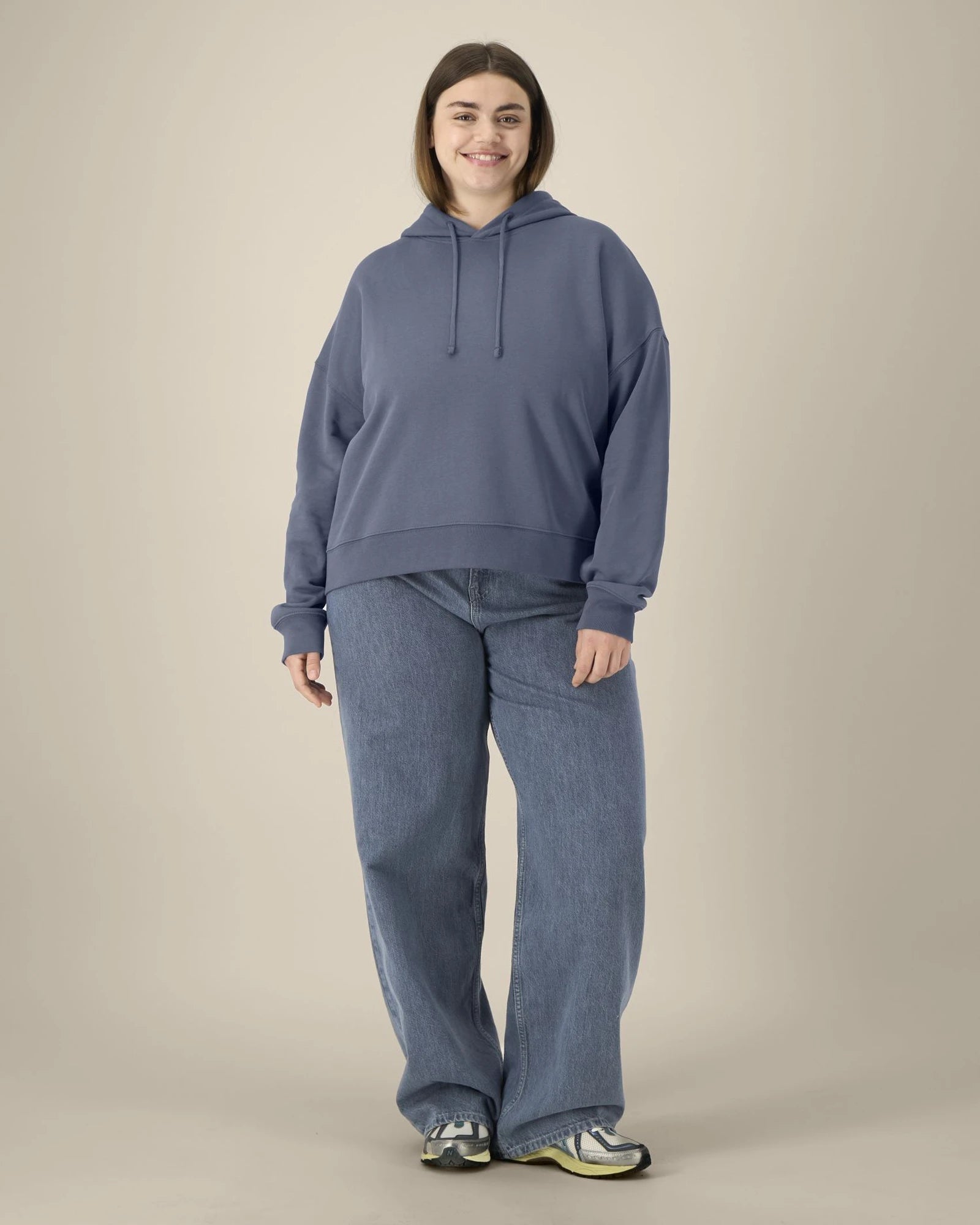 Hoodie Bio-Baumwolle Stanley/Stella Nora zum Personalisieren - Blaugrau