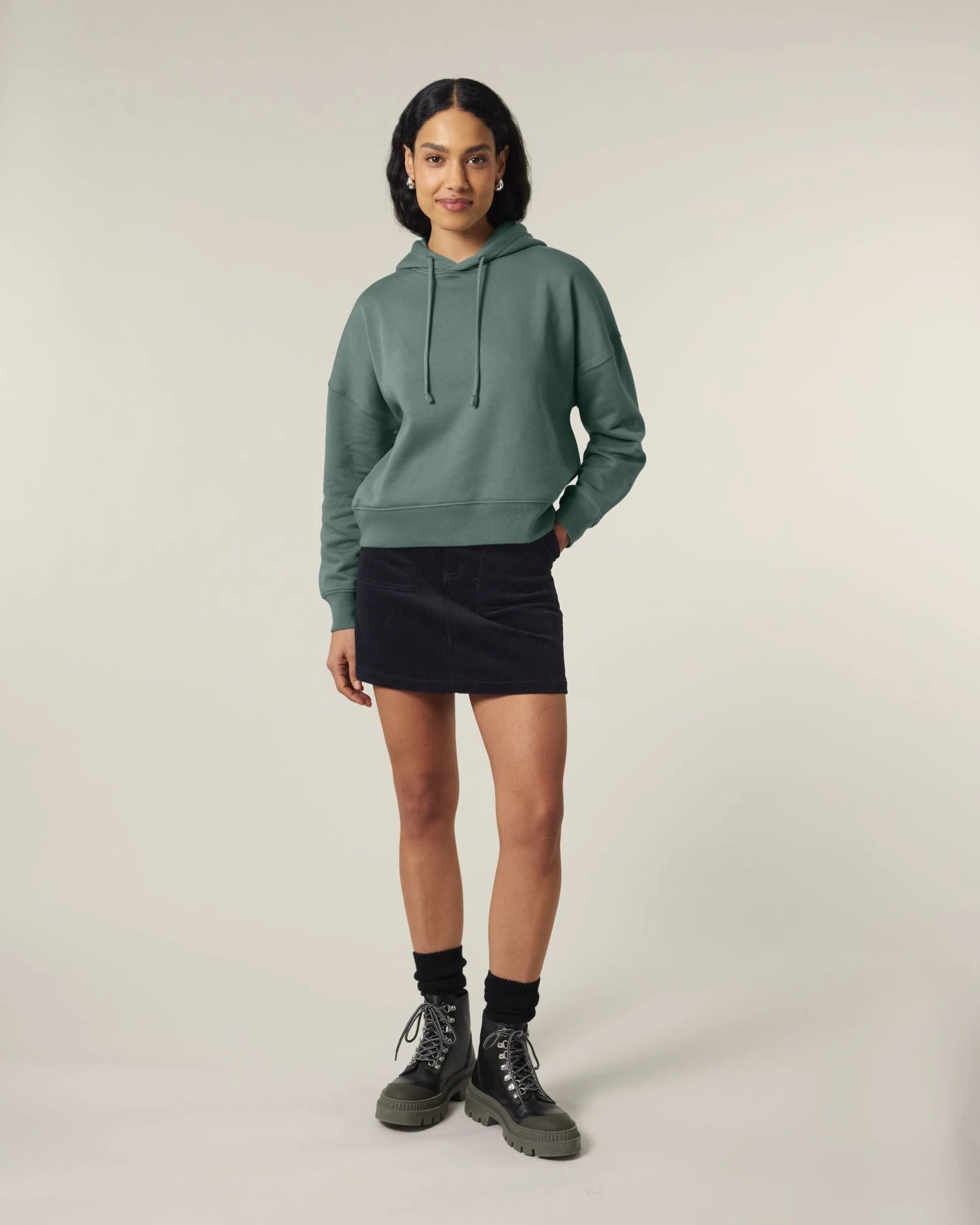 Hoodie Bio-Baumwolle Stanley/Stella Nora zum Personalisieren - Grüne Bucht