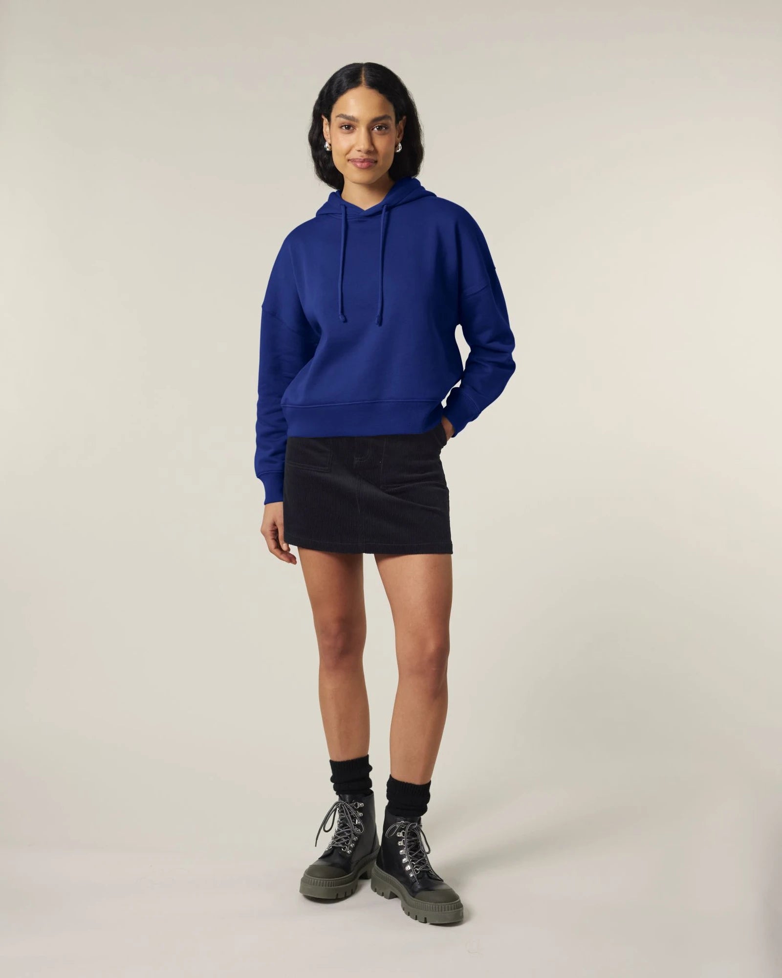 Hoodie Bio-Baumwolle Stanley/Stella Nora zum Personalisieren - Arbeiter Blau