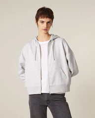 Sweatshirt zippbar Bio-Baumwolle Stanley/Stella Ida zum Personalisieren - Kühles Melange Grau