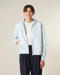 Sweatshirt zippbar Bio-Baumwolle Stanley/Stella Ida zum Personalisieren - Blaues Eis