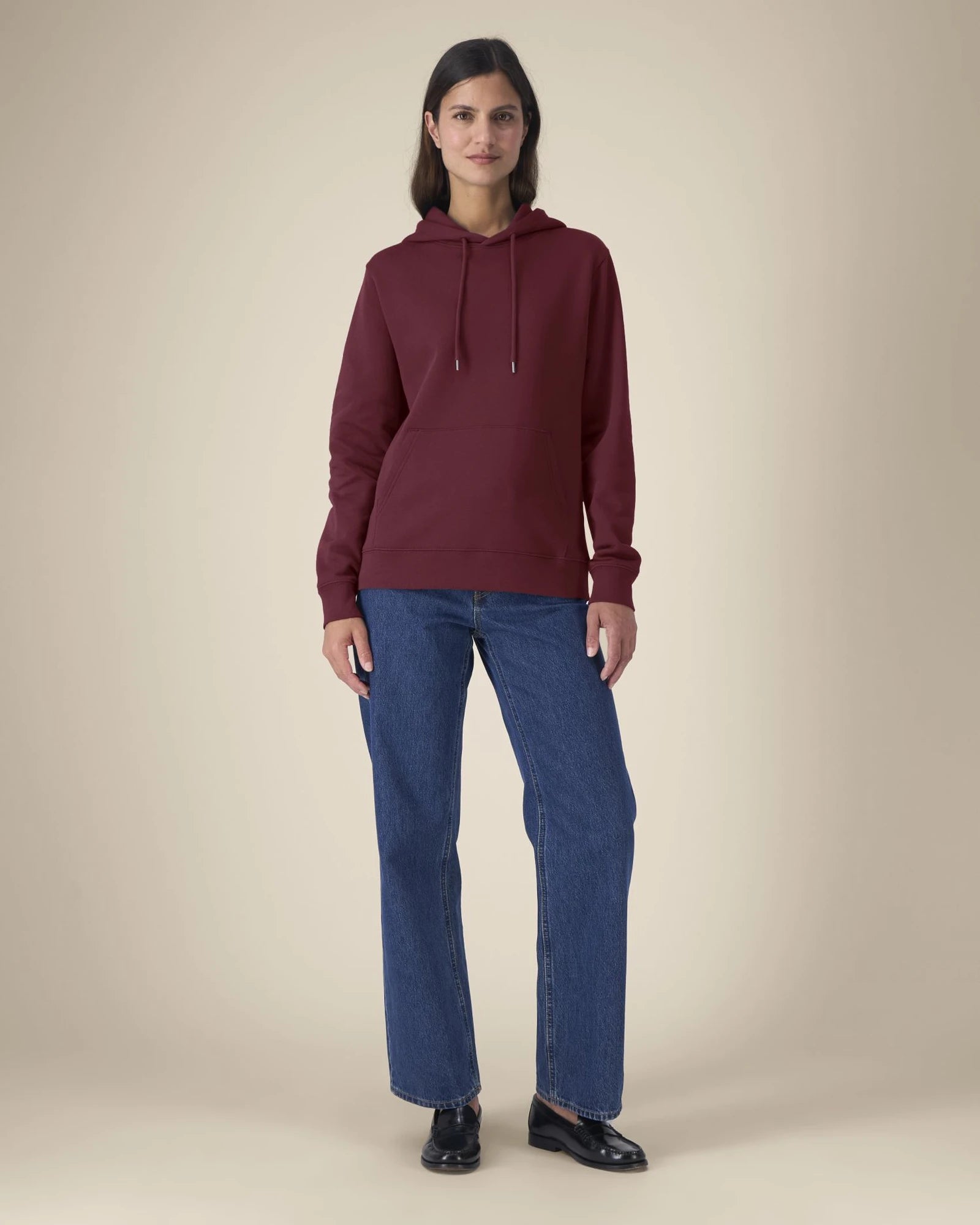 Sweatshirt recycelt Damen Gamechanger zum Personalisieren - Bordeaux