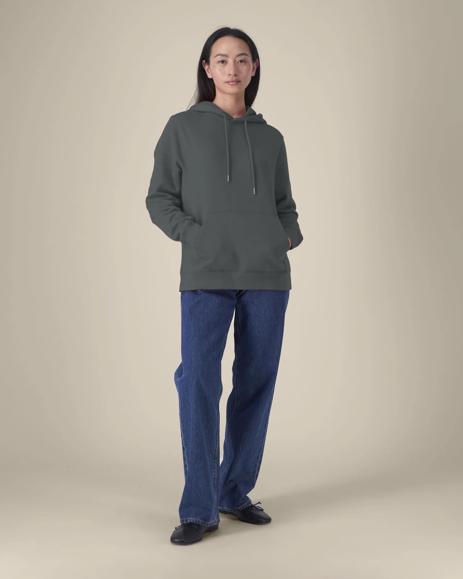 Sweatshirt recycelt Damen Gamechanger zum Personalisieren - Anthrazit