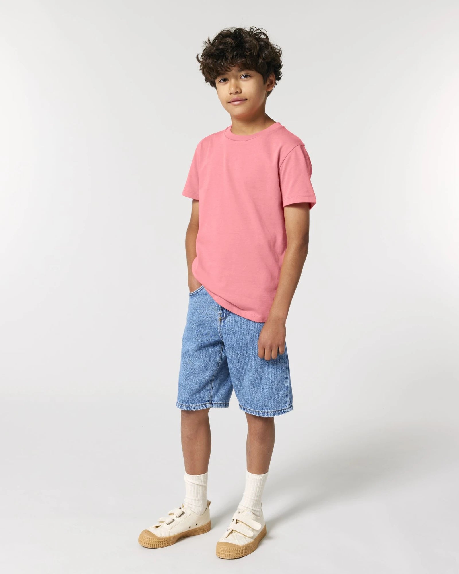T-Shirt Kinder Bio-Baumwolle Stanley/Stella Mini Creator zum Personalisieren - Rosa Freude
