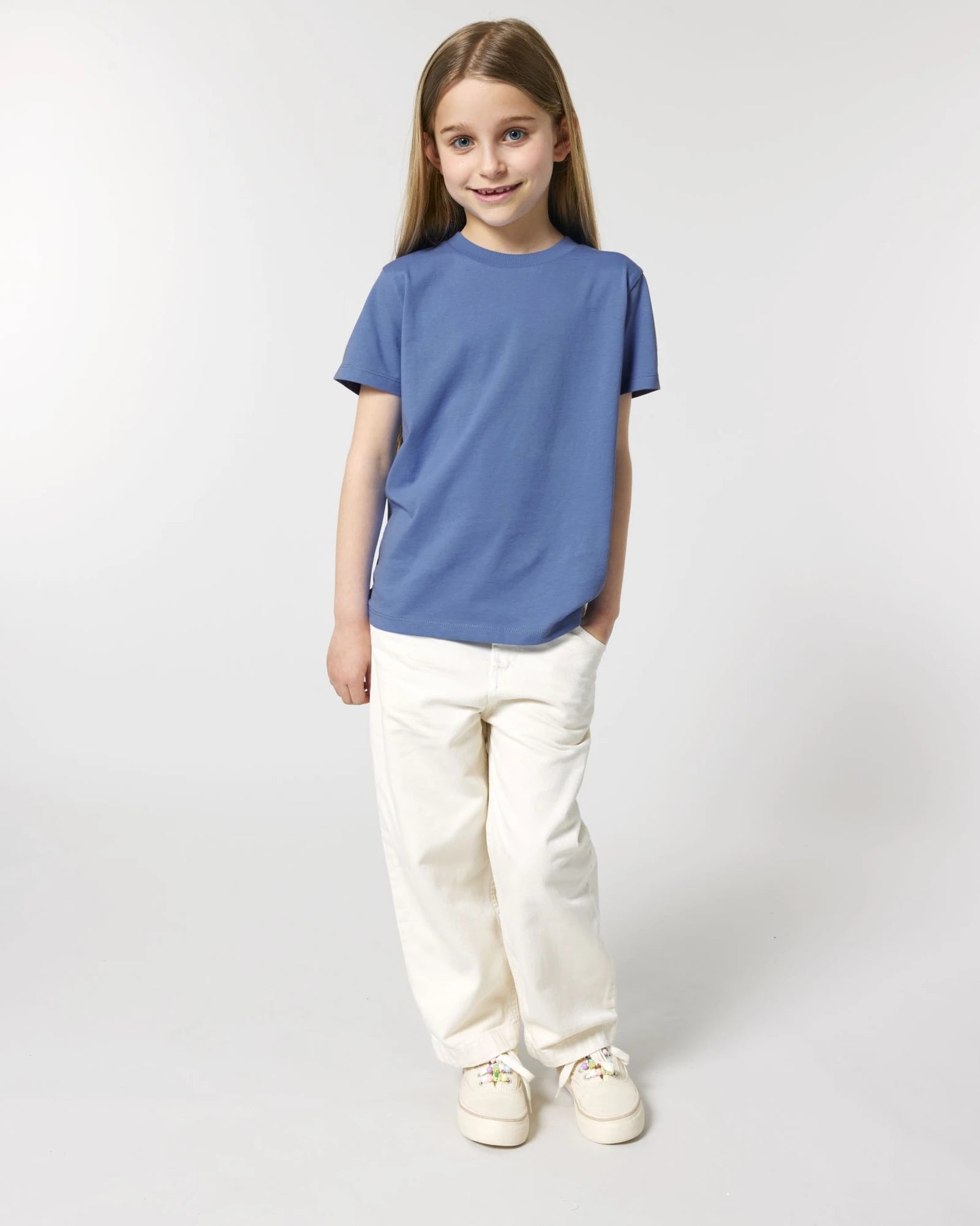 T-Shirt Kinder Bio-Baumwolle Stanley/Stella Mini Creator zum Personalisieren - Helles Blau