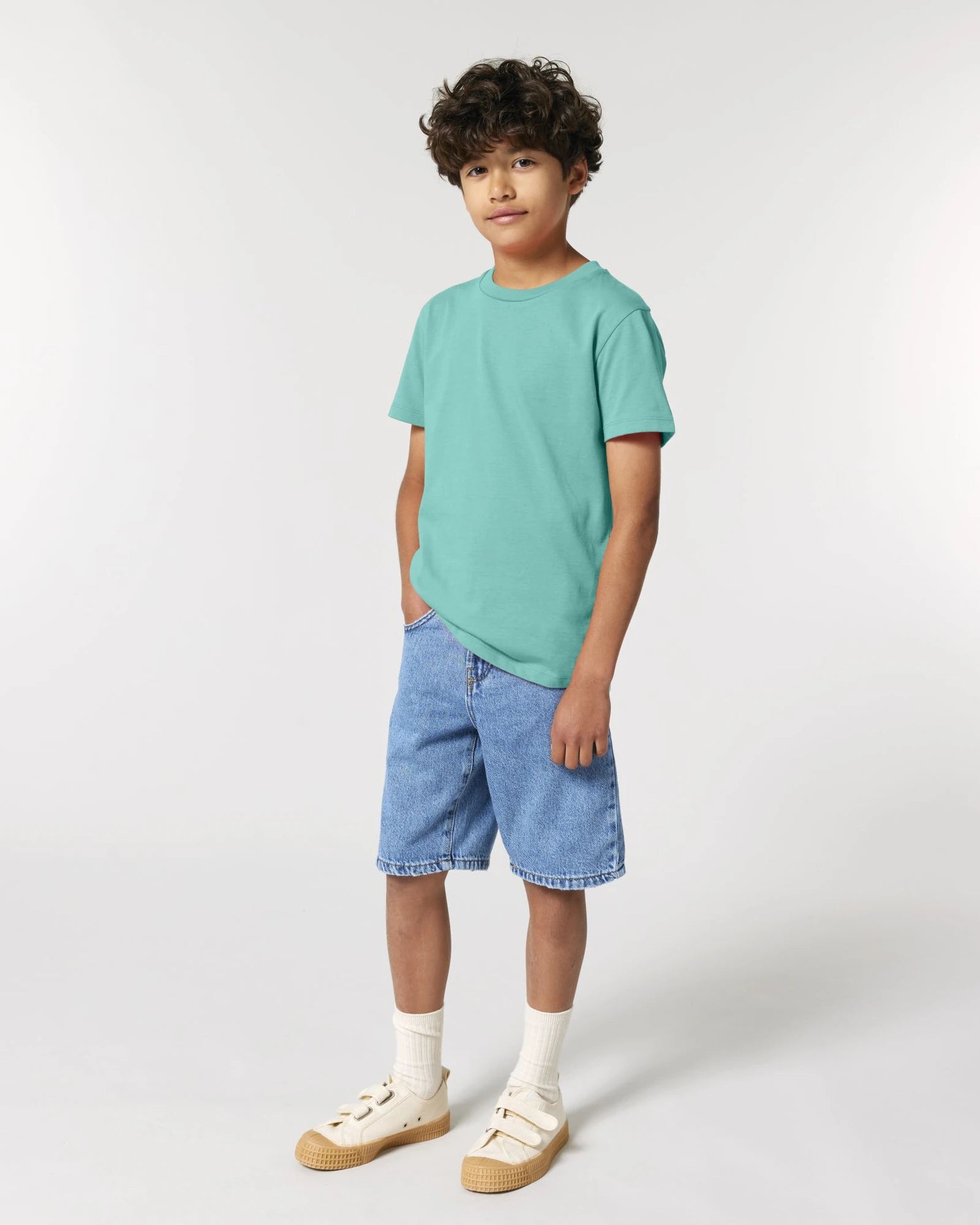 T-Shirt Kinder Bio-Baumwolle Stanley/Stella Mini Creator zum Personalisieren - Poolblau