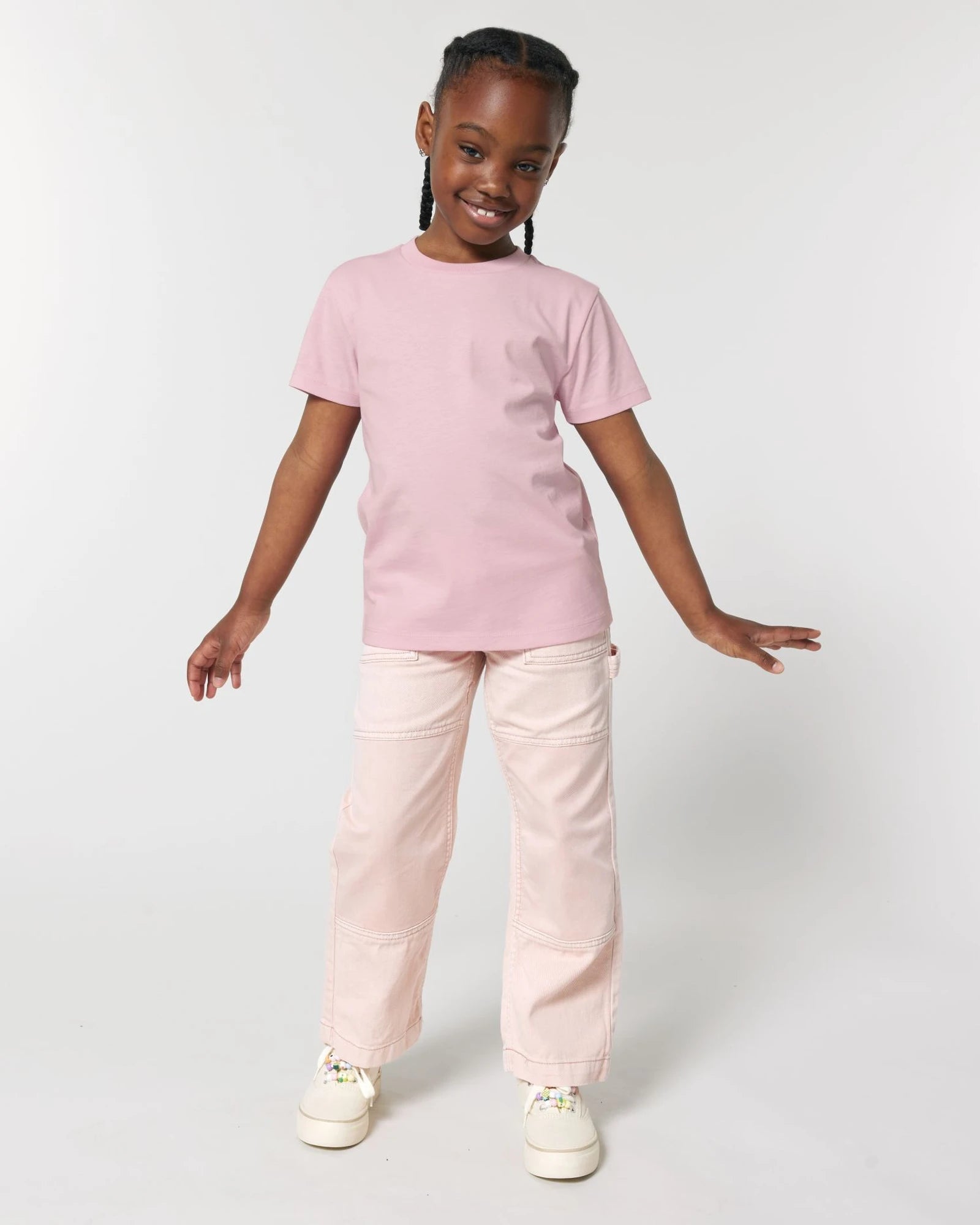 T-Shirt Kinder Bio-Baumwolle Stanley/Stella Mini Creator zum Personalisieren - Baumwollrosa