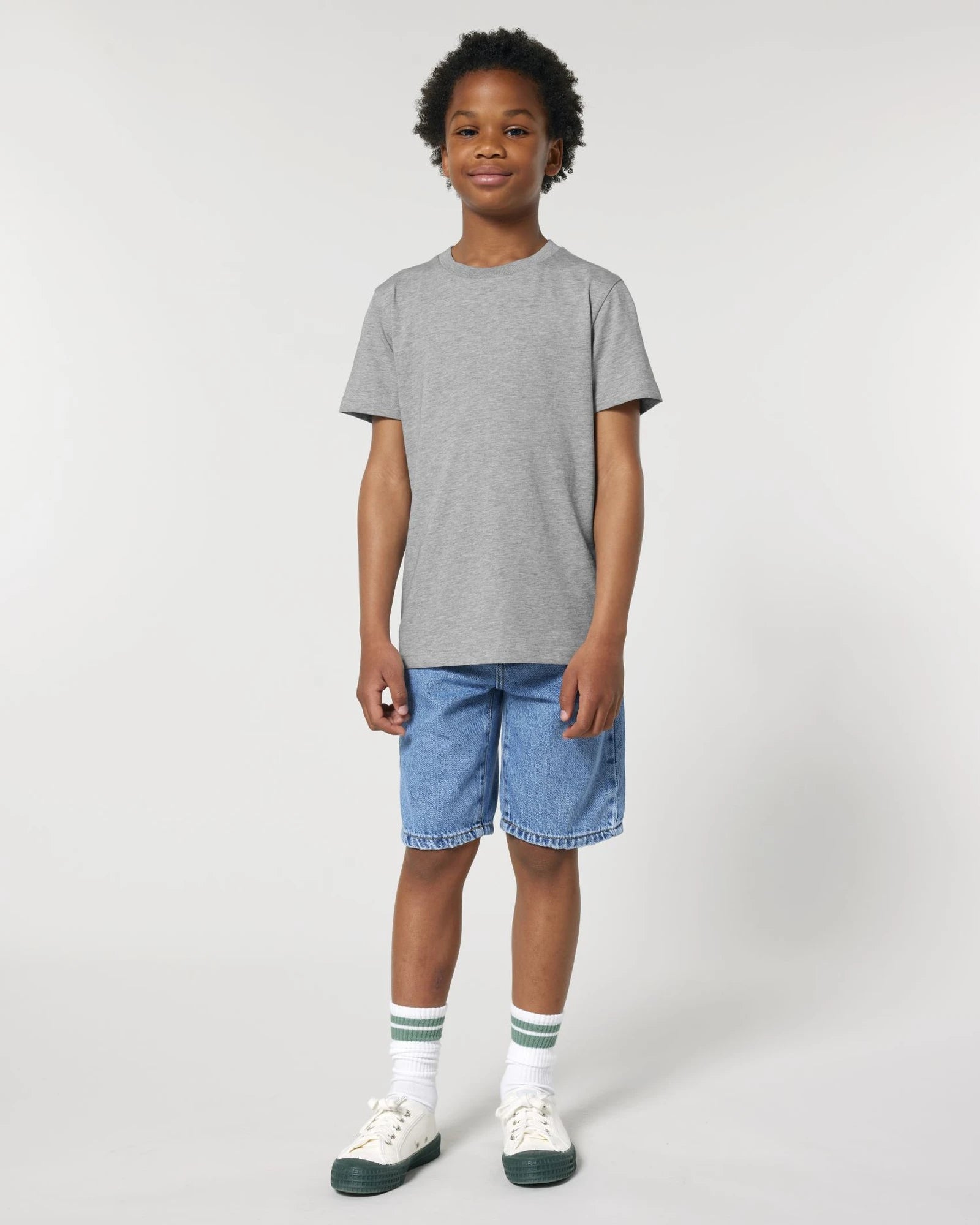 T-Shirt Kinder Bio-Baumwolle Stanley/Stella Mini Creator zum Personalisieren - Mélange Grau