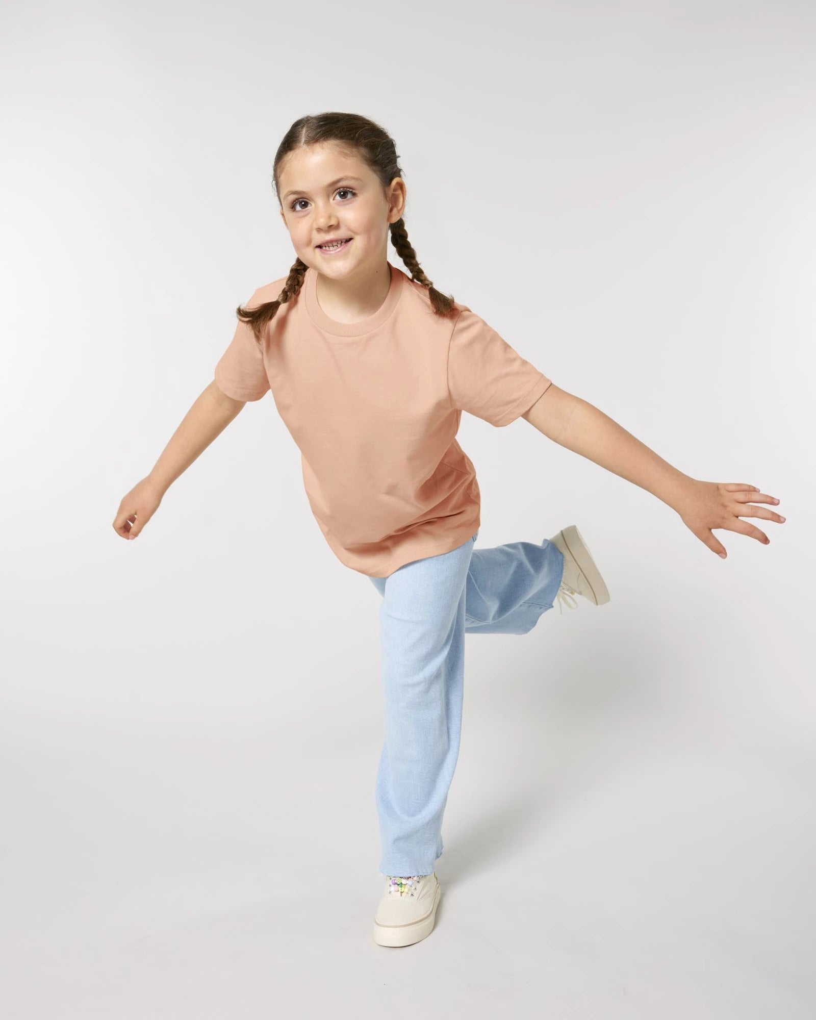 T-Shirt Kinder Bio-Baumwolle Stanley/Stella Mini Creator zum Personalisieren - Frisches Pfirsich