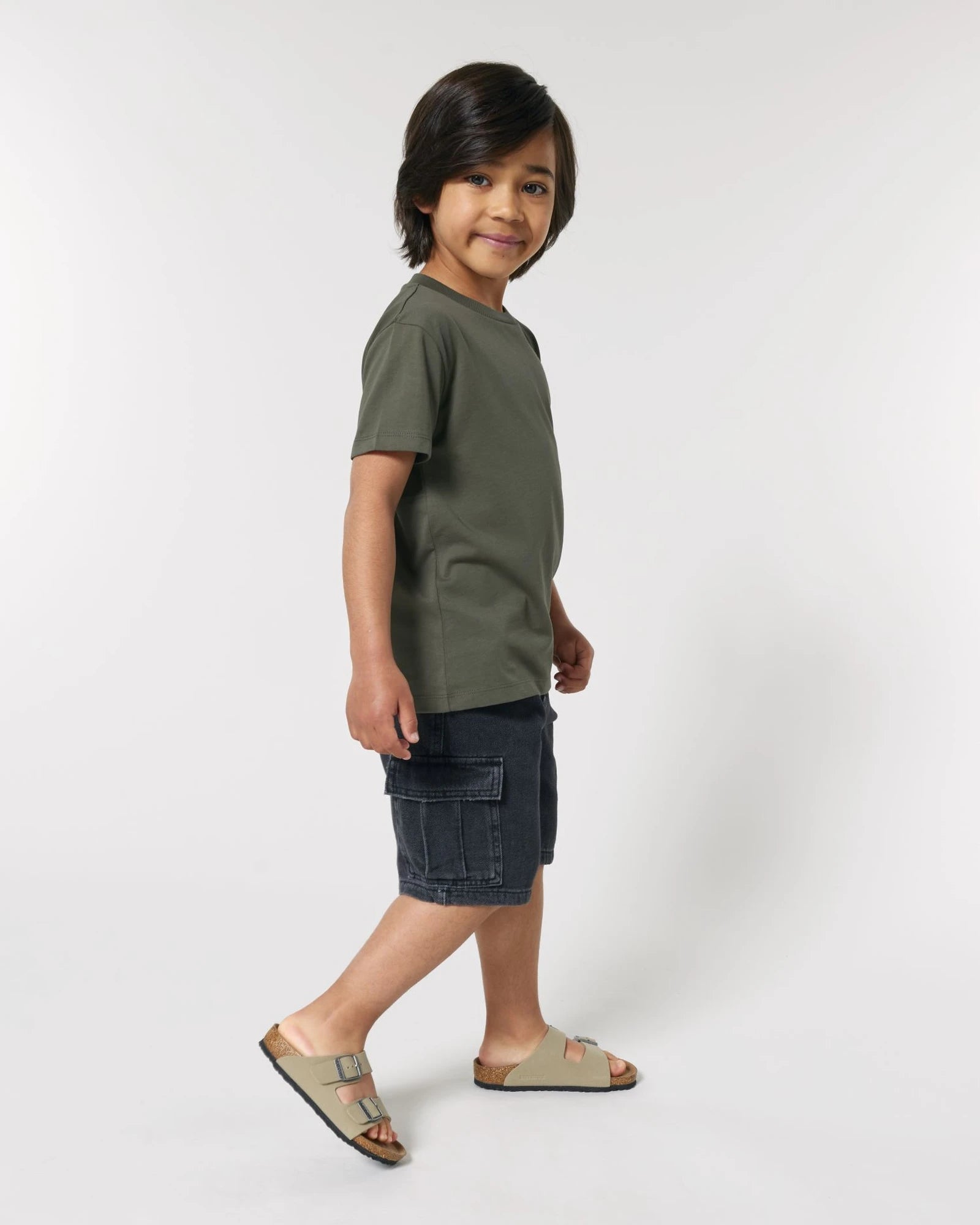 T-Shirt Kinder Bio-Baumwolle Stanley/Stella Mini Creator zum Personalisieren - Khaki