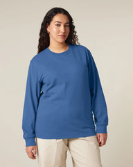 T-Shirt langarm Bio-Baumwolle Stanley/Stella Freestyler zum Personalisieren - Achtsames Blau