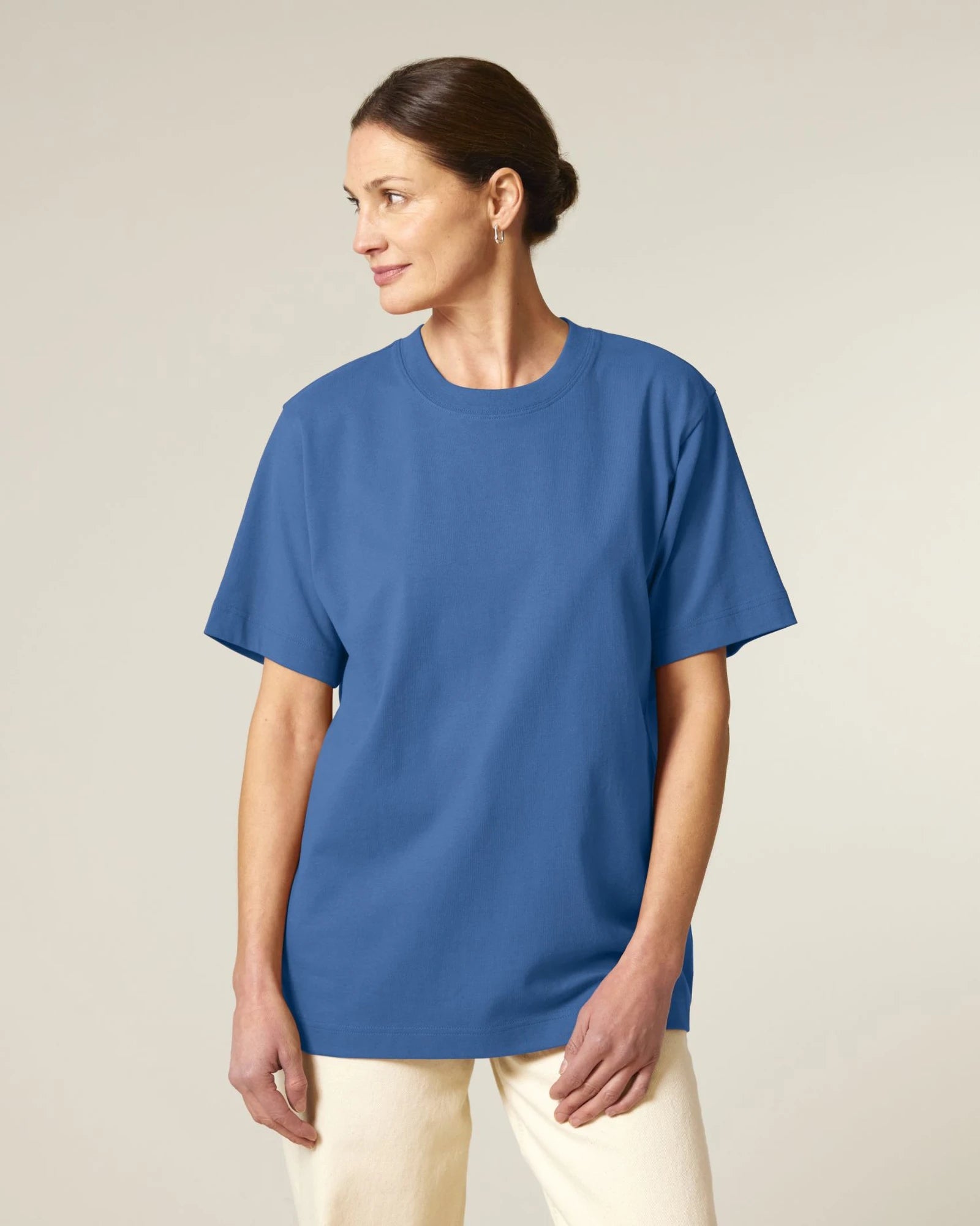 T-Shirt Bio-Baumwolle Stanley/Stella Freestyler zum Personalisieren - Achtsames Blau