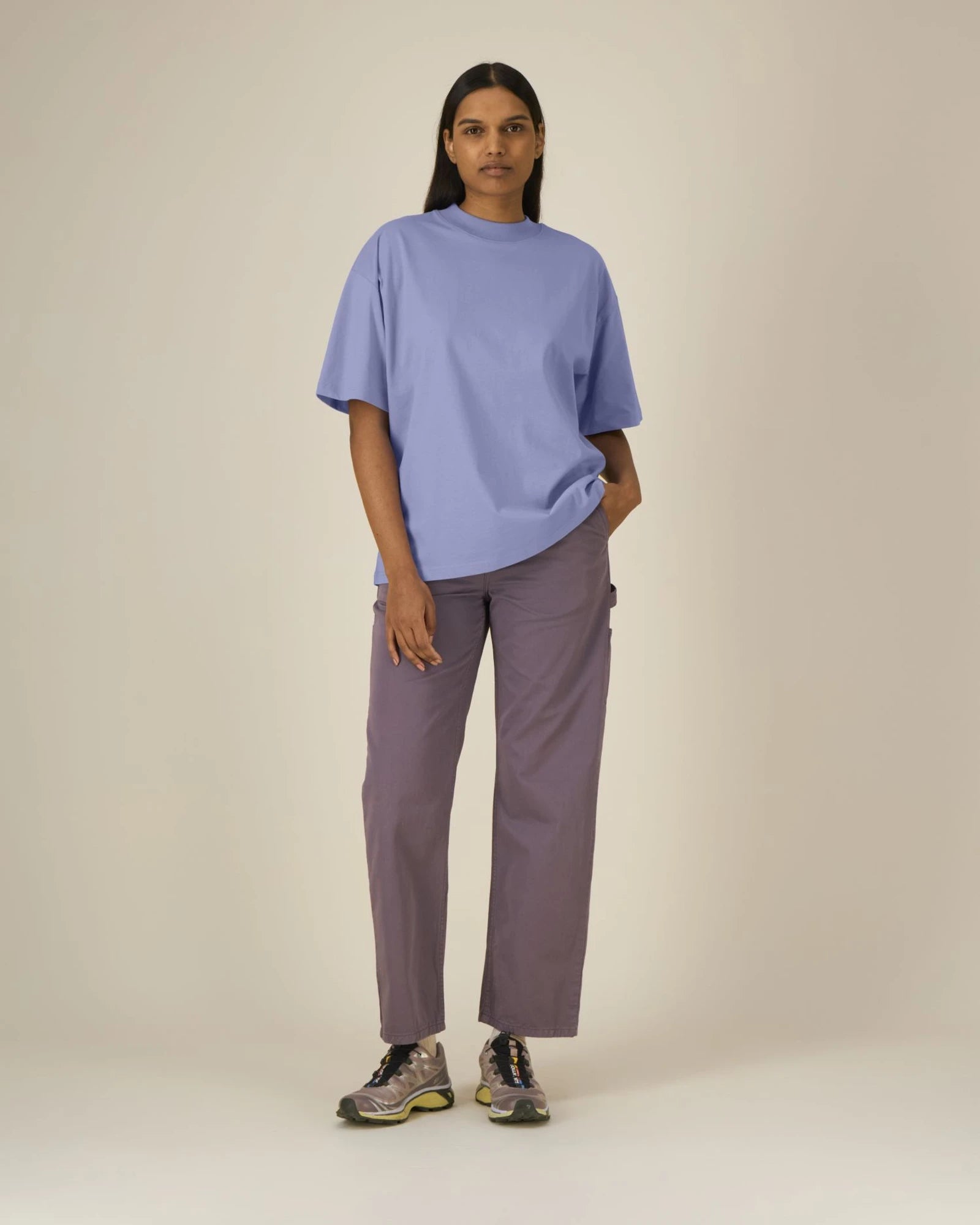 T-Shirt Bio-Baumwolle Stanley/Stella Blaster 2.0 zum Personalisieren - Violett