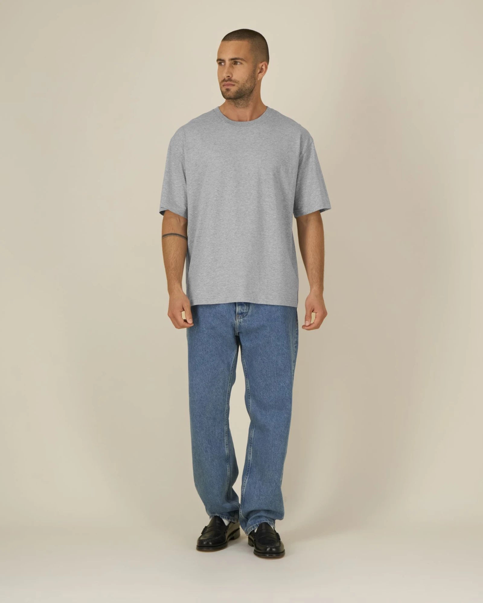 T-Shirt Bio-Baumwolle Stanley/Stella Breezer zum Personalisieren - Mélange Grau