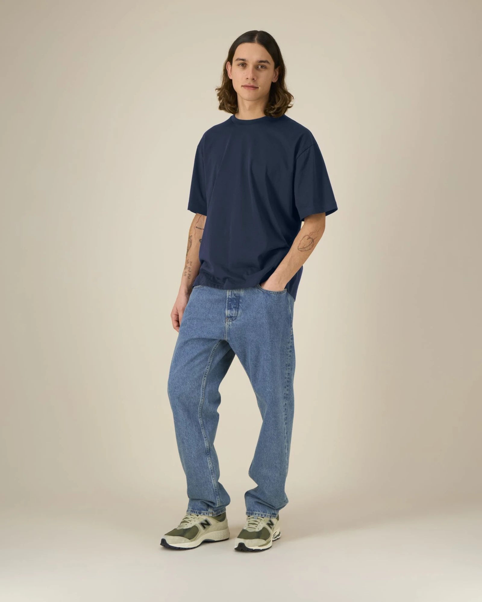 T-Shirt Bio-Baumwolle Stanley/Stella Breezer zum Personalisieren - Französische Marine