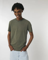 T-Shirt Bio-Baumwolle Stanley/Stella Crafter Vintage zum Personalisieren - G. Gefärbt Khaki