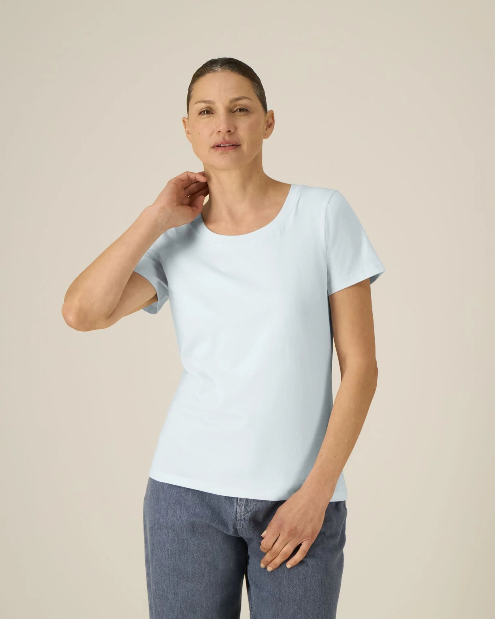 T-Shirt Bio-Baumwolle Stanley/Stella Expresser 2.0 zum Personalisieren - Blaues Eis