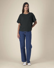 T-Shirt Oversized Bio-Baumwolle Stanley/Stella Collider zum Personalisieren - Schwarz
