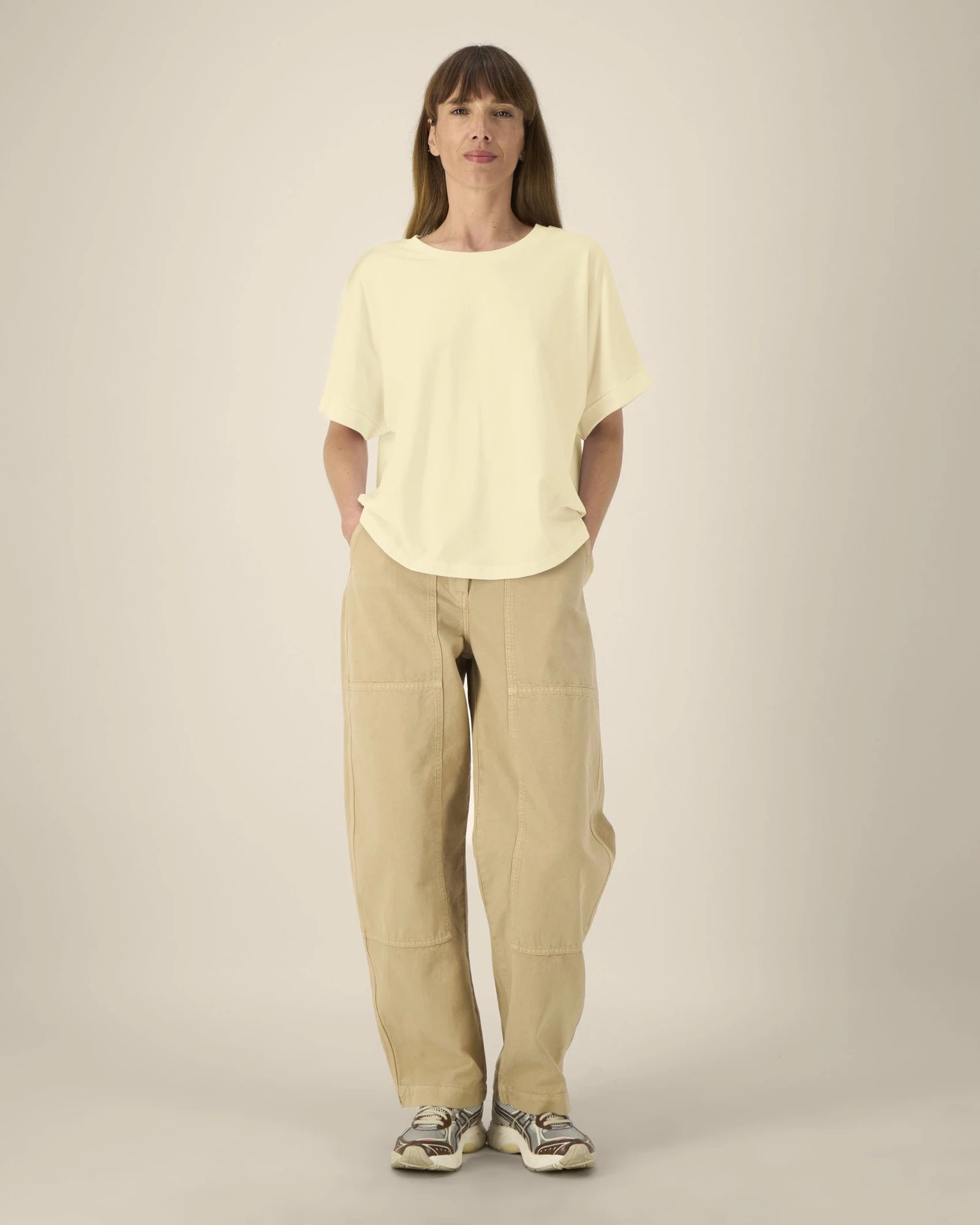 T-Shirt Oversized Bio-Baumwolle Stanley/Stella Collider zum Personalisieren - Butter