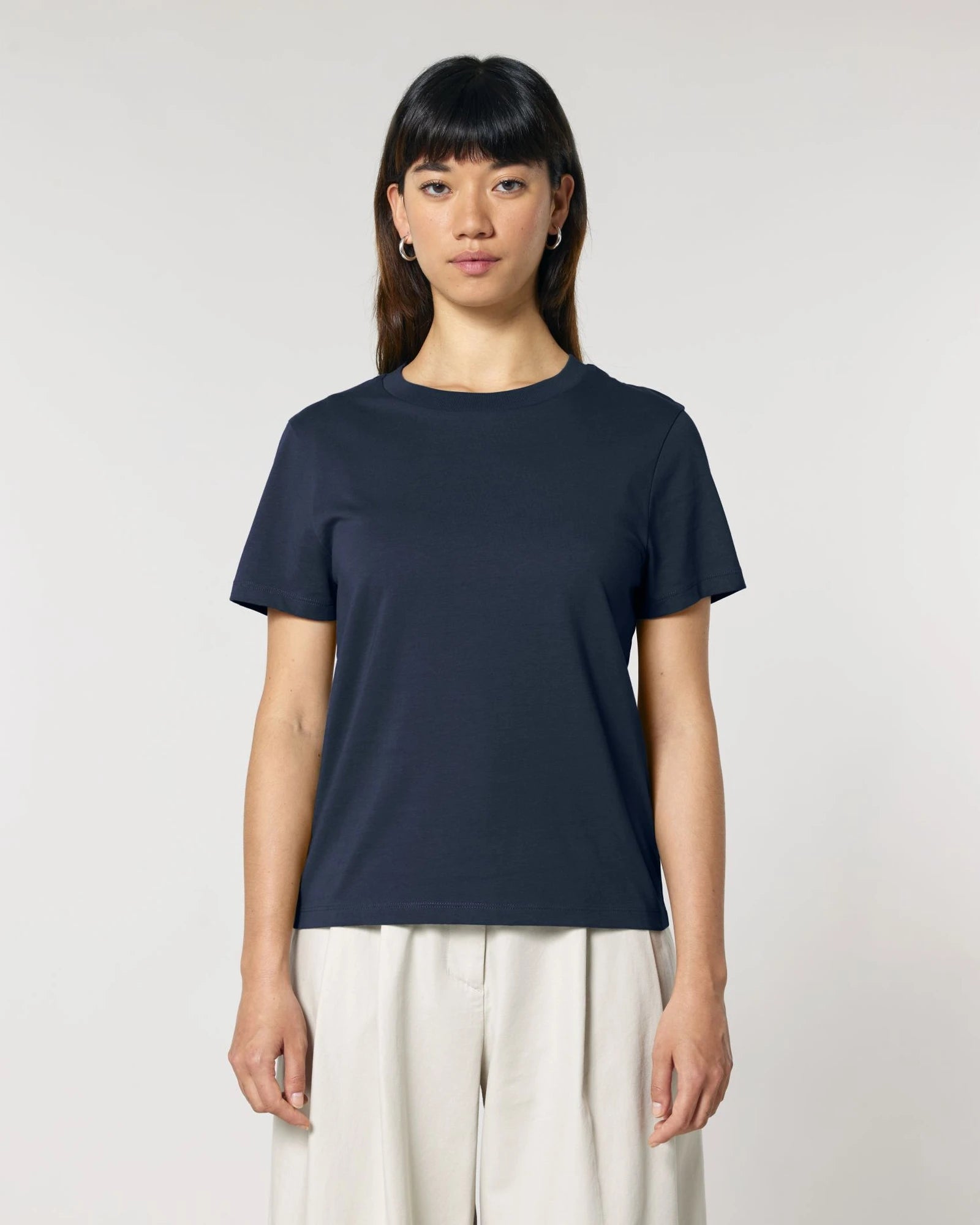 T-Shirt langarm Bio-Baumwolle Stanley/Stella Muser zum Personalisieren - Französische Marine