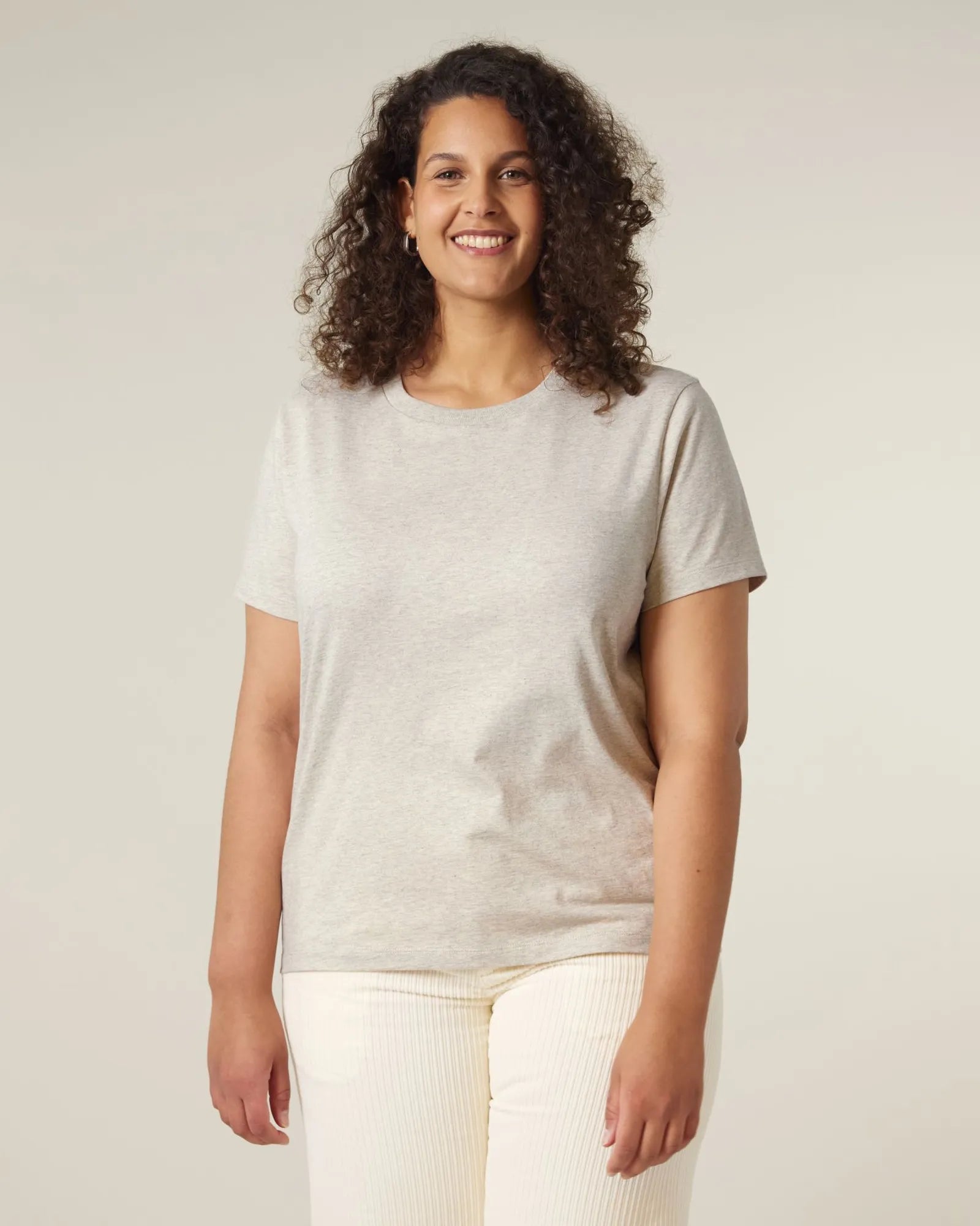 T-Shirt langarm Bio-Baumwolle Stanley/Stella Muser zum Personalisieren - Heather Haze