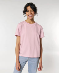 T-Shirt langarm Bio-Baumwolle Stanley/Stella Muser zum Personalisieren - Baumwollrosa