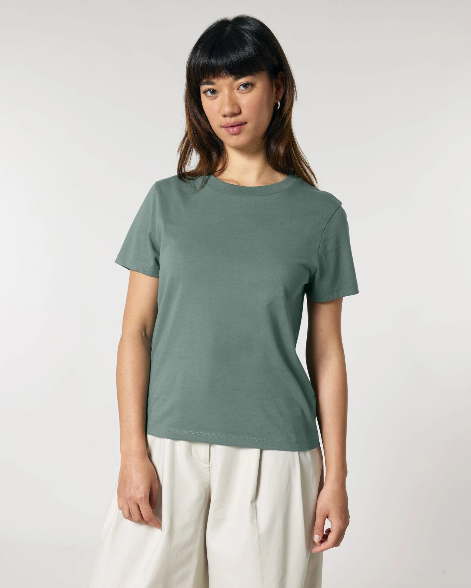 T-Shirt langarm Bio-Baumwolle Stanley/Stella Muser zum Personalisieren - Grüne Bucht