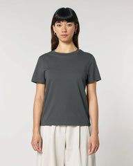 T-Shirt langarm Bio-Baumwolle Stanley/Stella Muser zum Personalisieren - Anthrazit