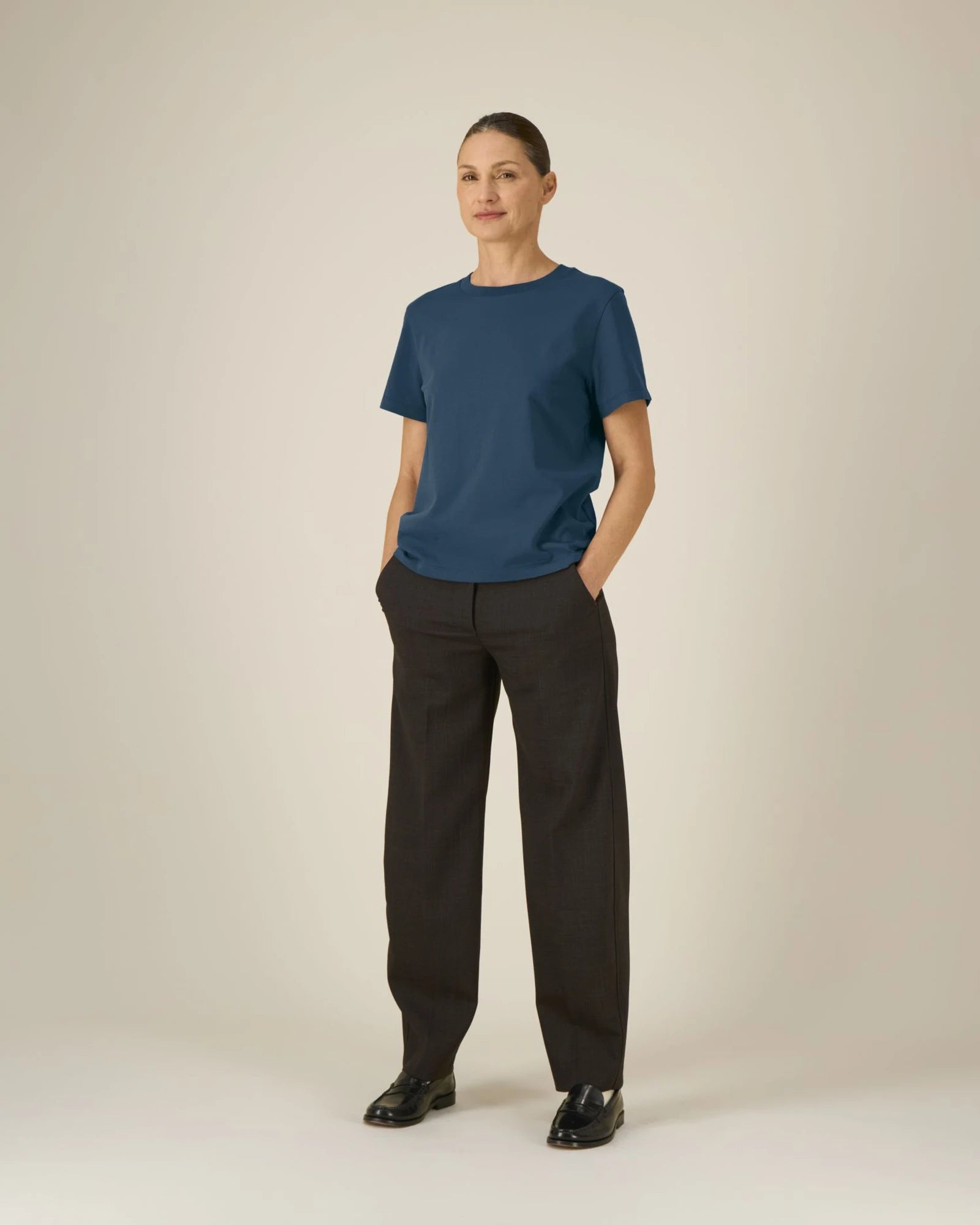T-Shirt langarm Bio-Baumwolle Stanley/Stella Muser zum Personalisieren - Tiefes Teal