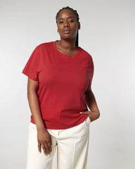 T-Shirt langarm Bio-Baumwolle Stanley/Stella Muser zum Personalisieren - Rot