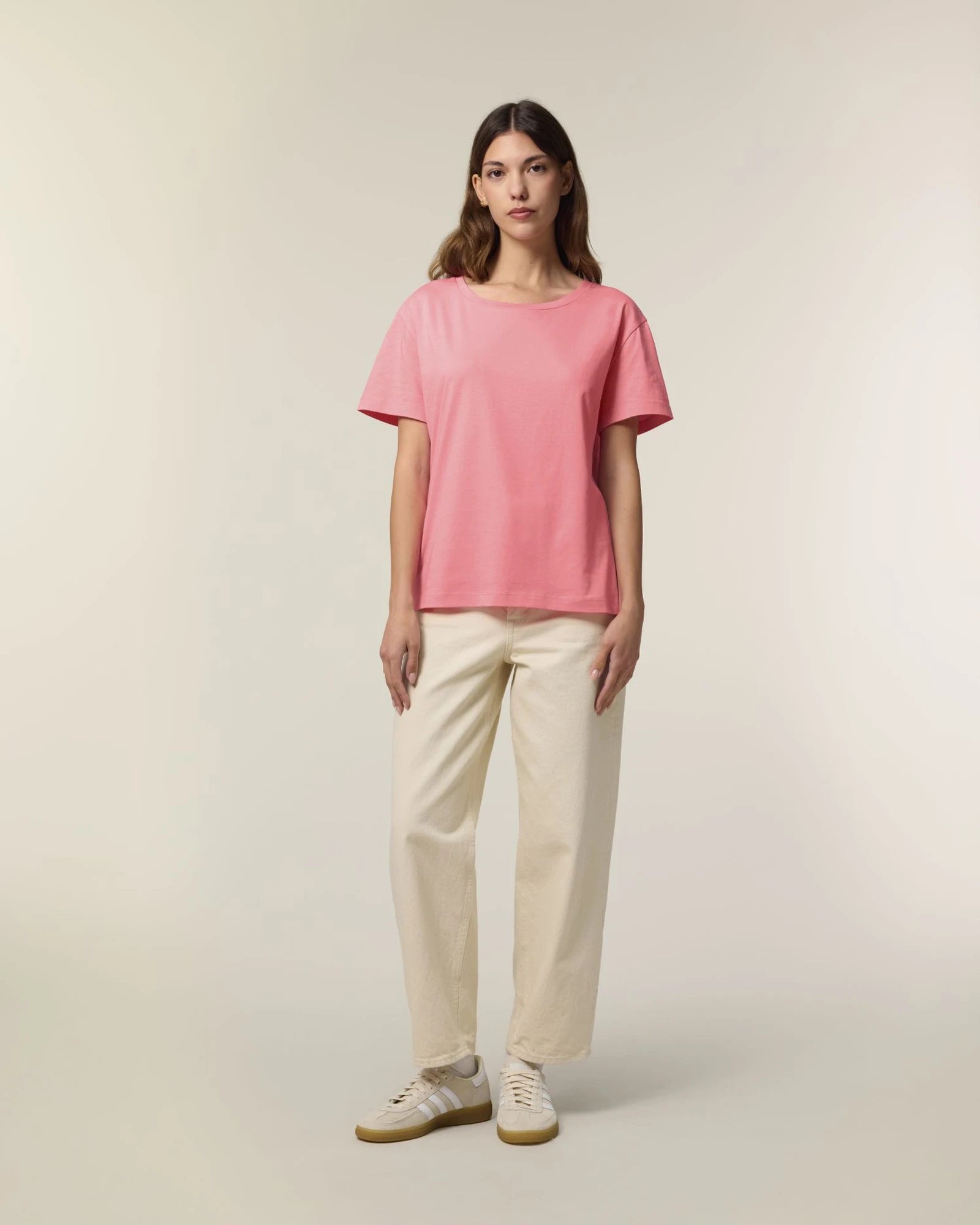 T-Shirt Bio-Baumwolle Stanley/Stella Serena zum Personalisieren - Rosa Freude