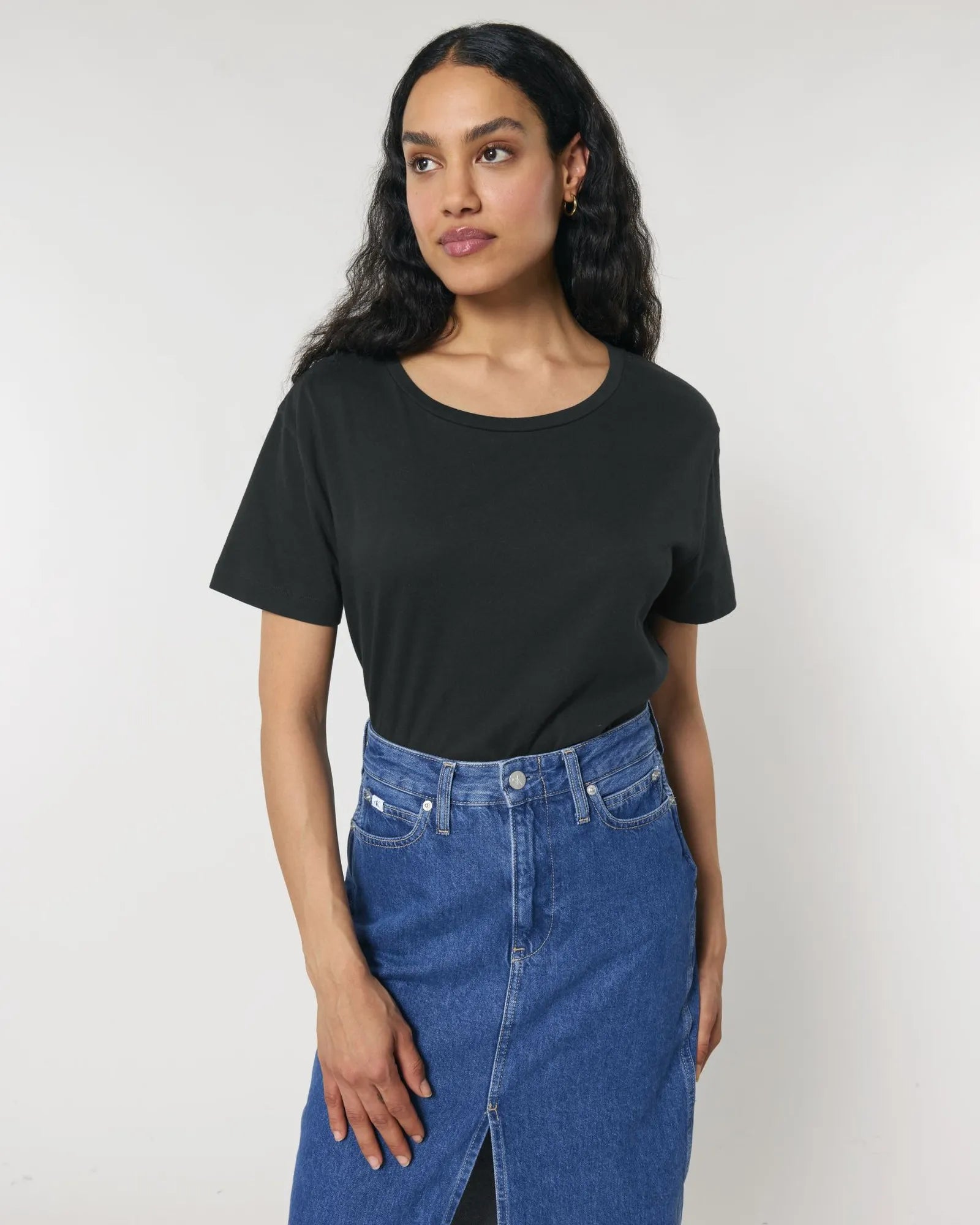 T-Shirt Bio-Baumwolle Stanley/Stella Serena zum Personalisieren - Schwarz