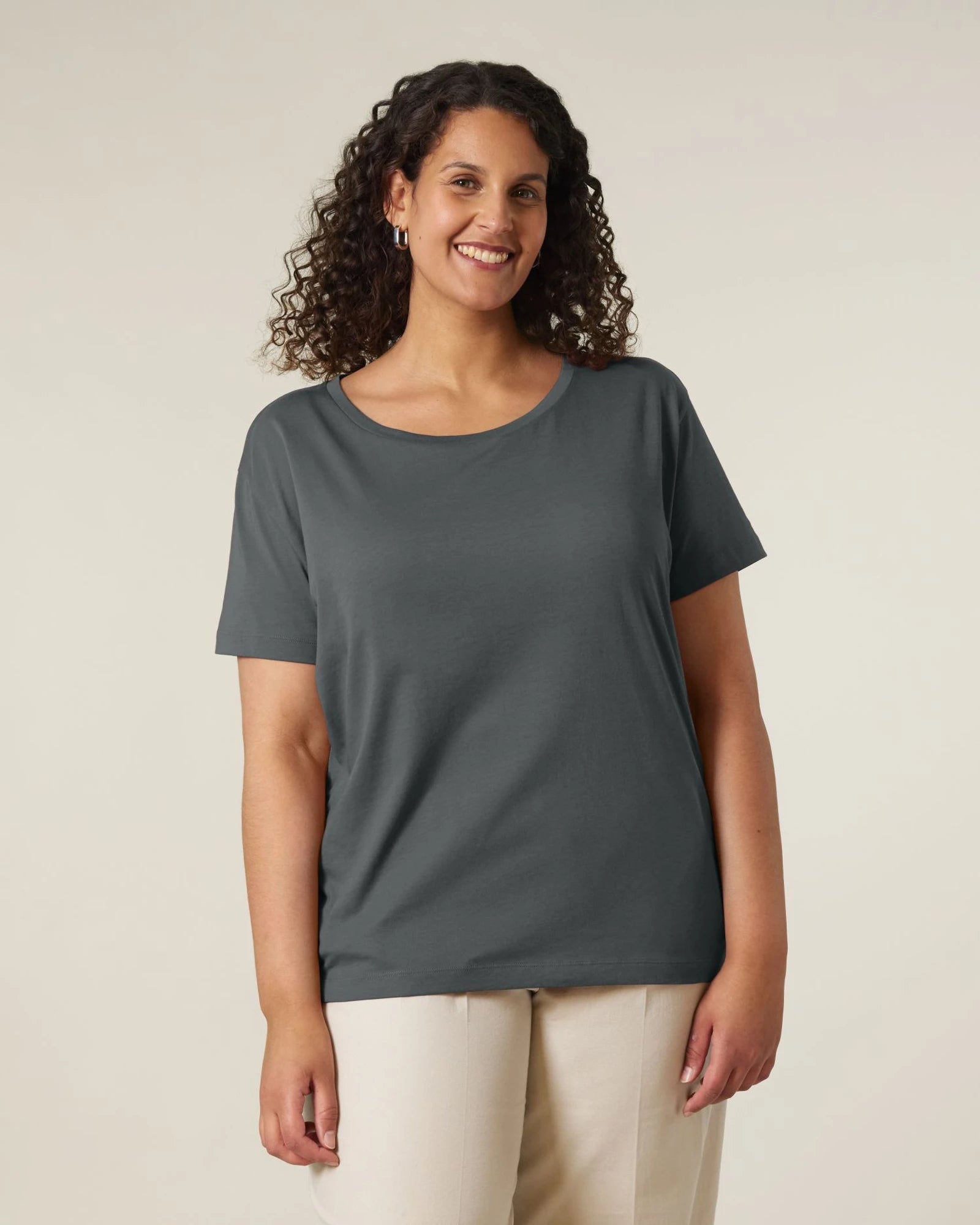 T-Shirt Bio-Baumwolle Stanley/Stella Serena zum Personalisieren - Anthrazit
