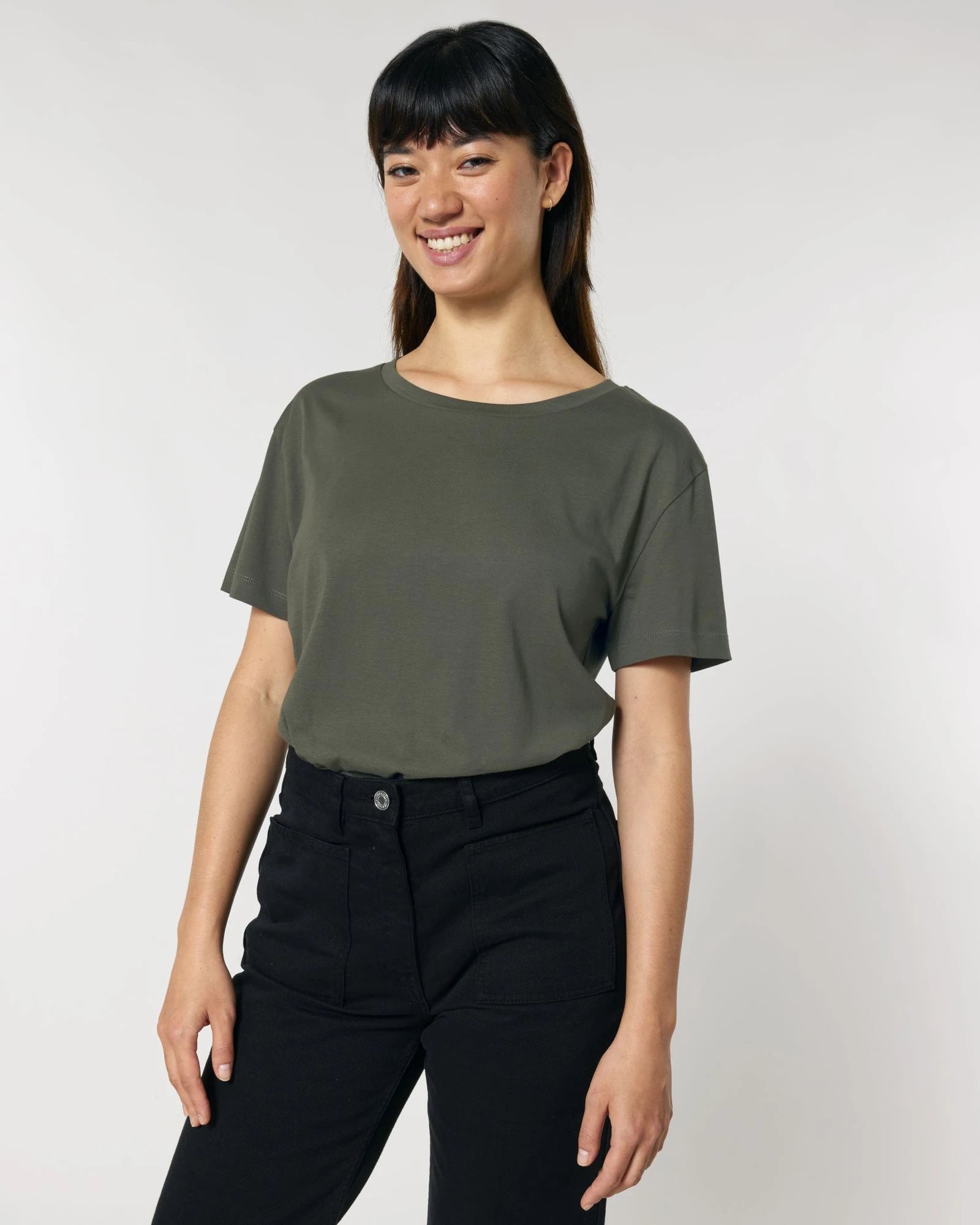 T-Shirt Bio-Baumwolle Stanley/Stella Serena zum Personalisieren - Khaki